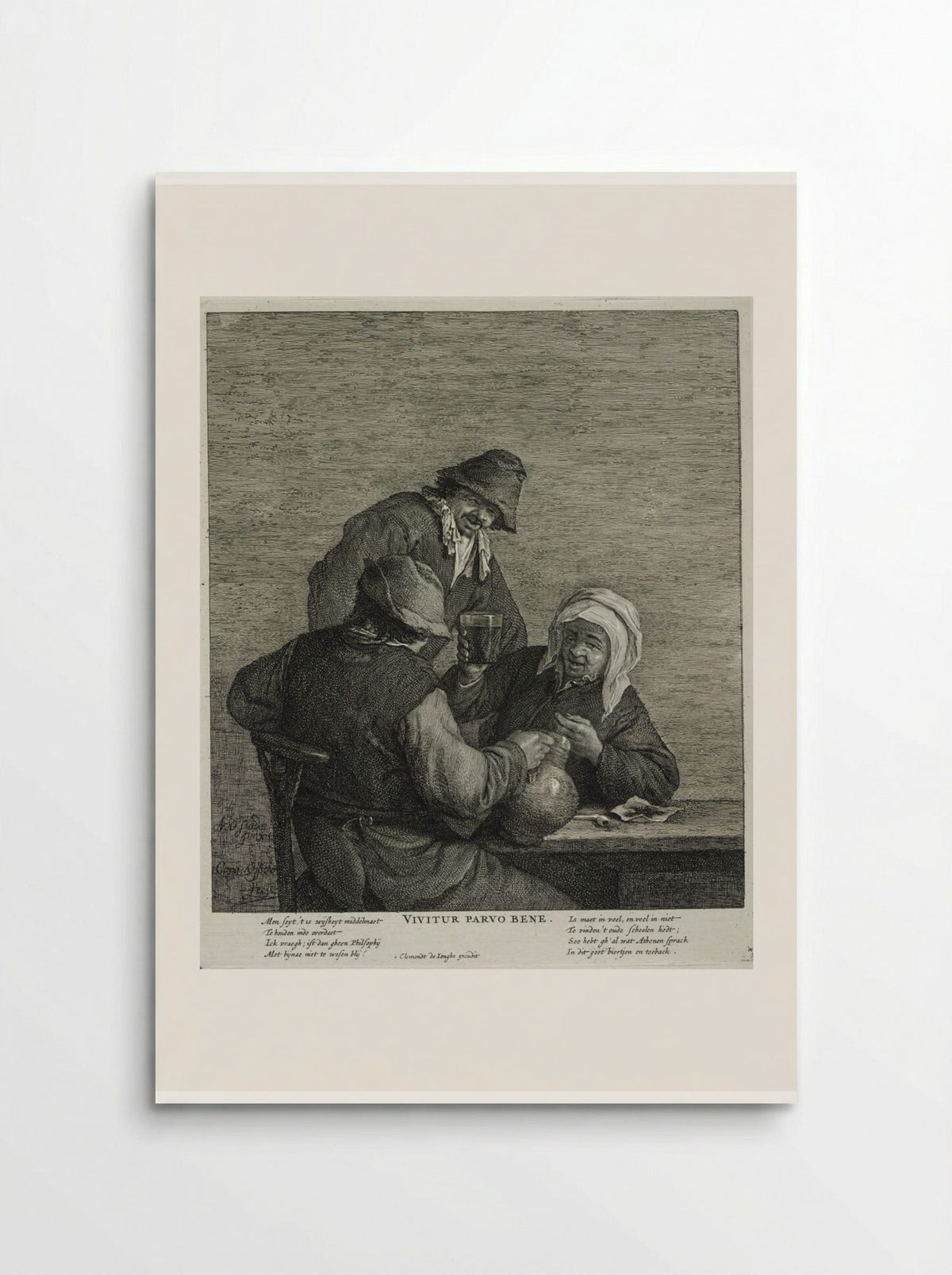 The Topers - Cornelis Visscher - Poster