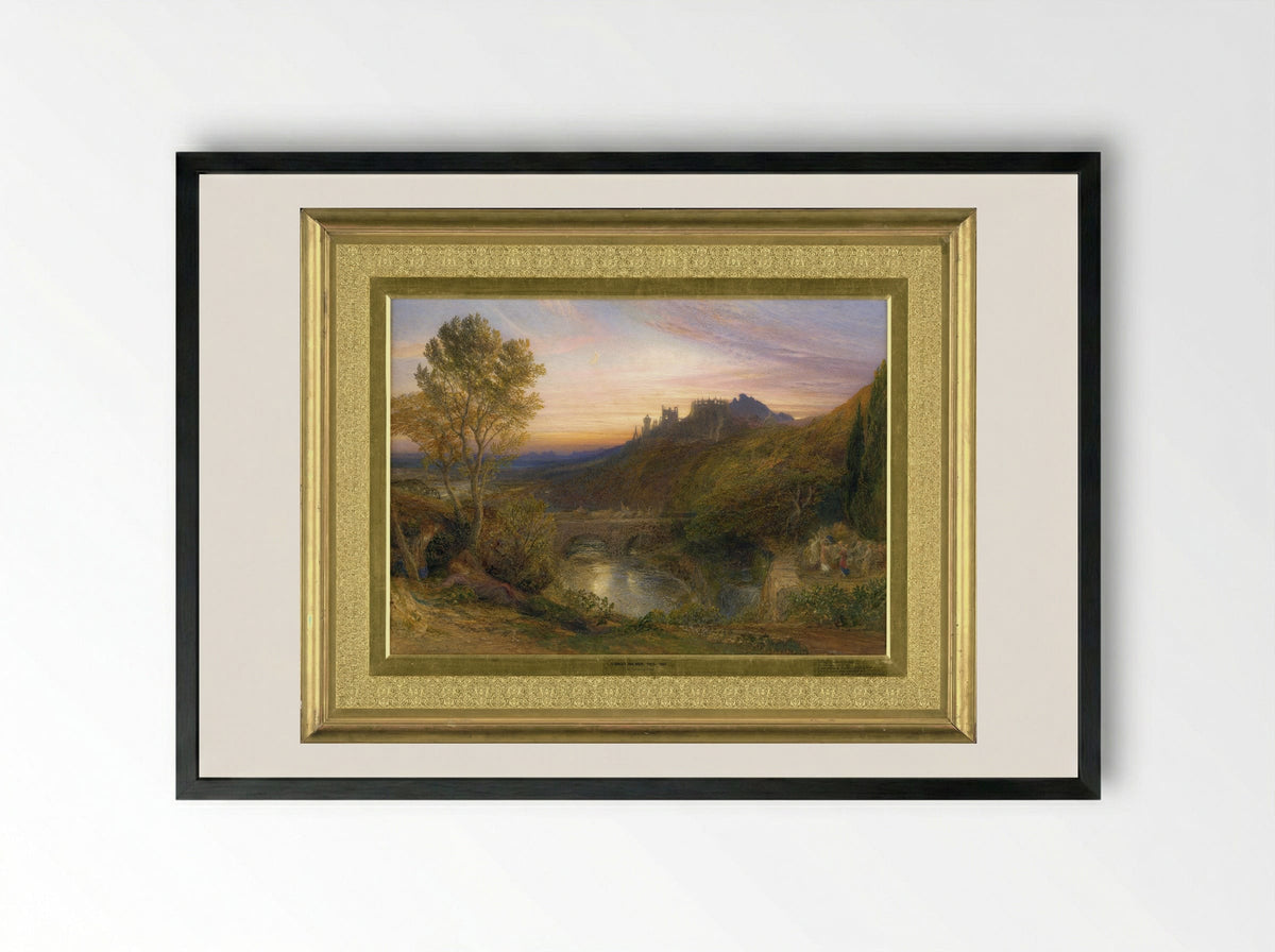 The Towered City - Samuel Palmer - Framed Print Black