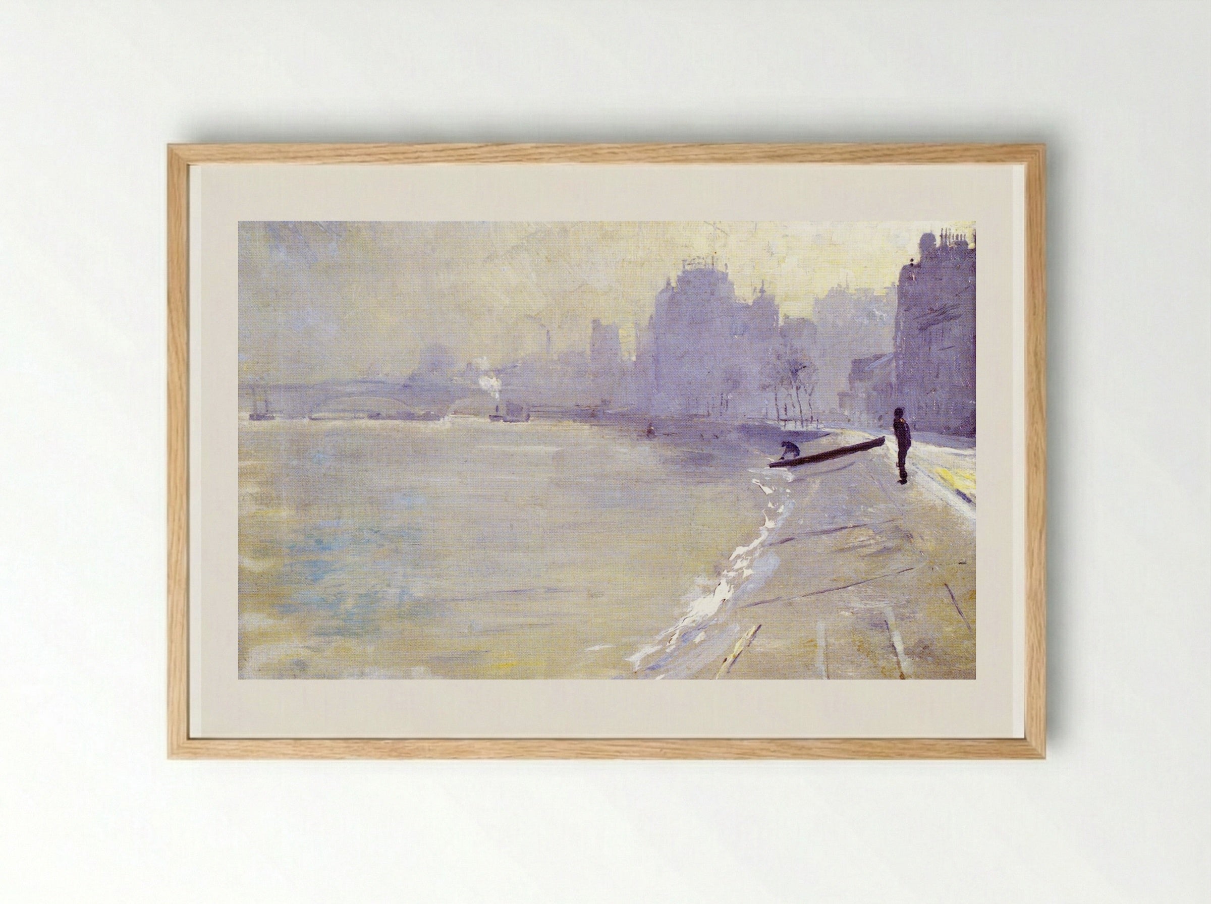 The Towpath, Putney - Tom Roberts - Framed Print Wood