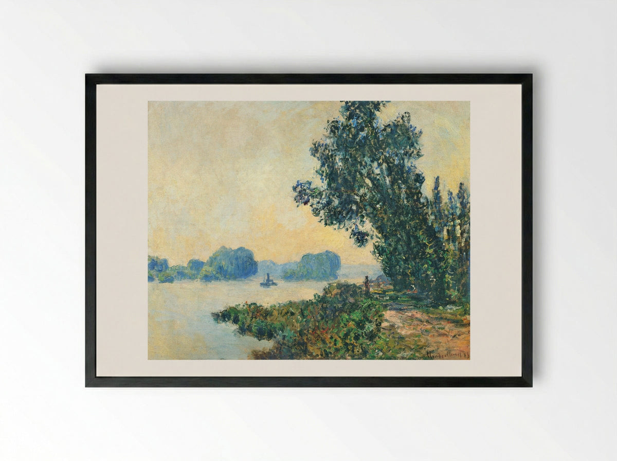 The Towpath at Granval - Claude Monet - Framed Print Black