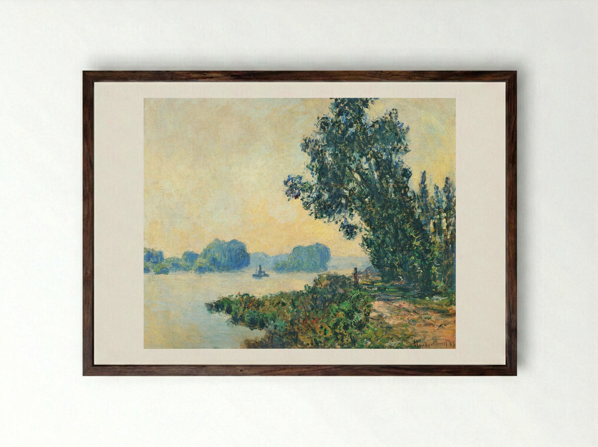The Towpath at Granval - Claude Monet - Framed Print Dark Wood