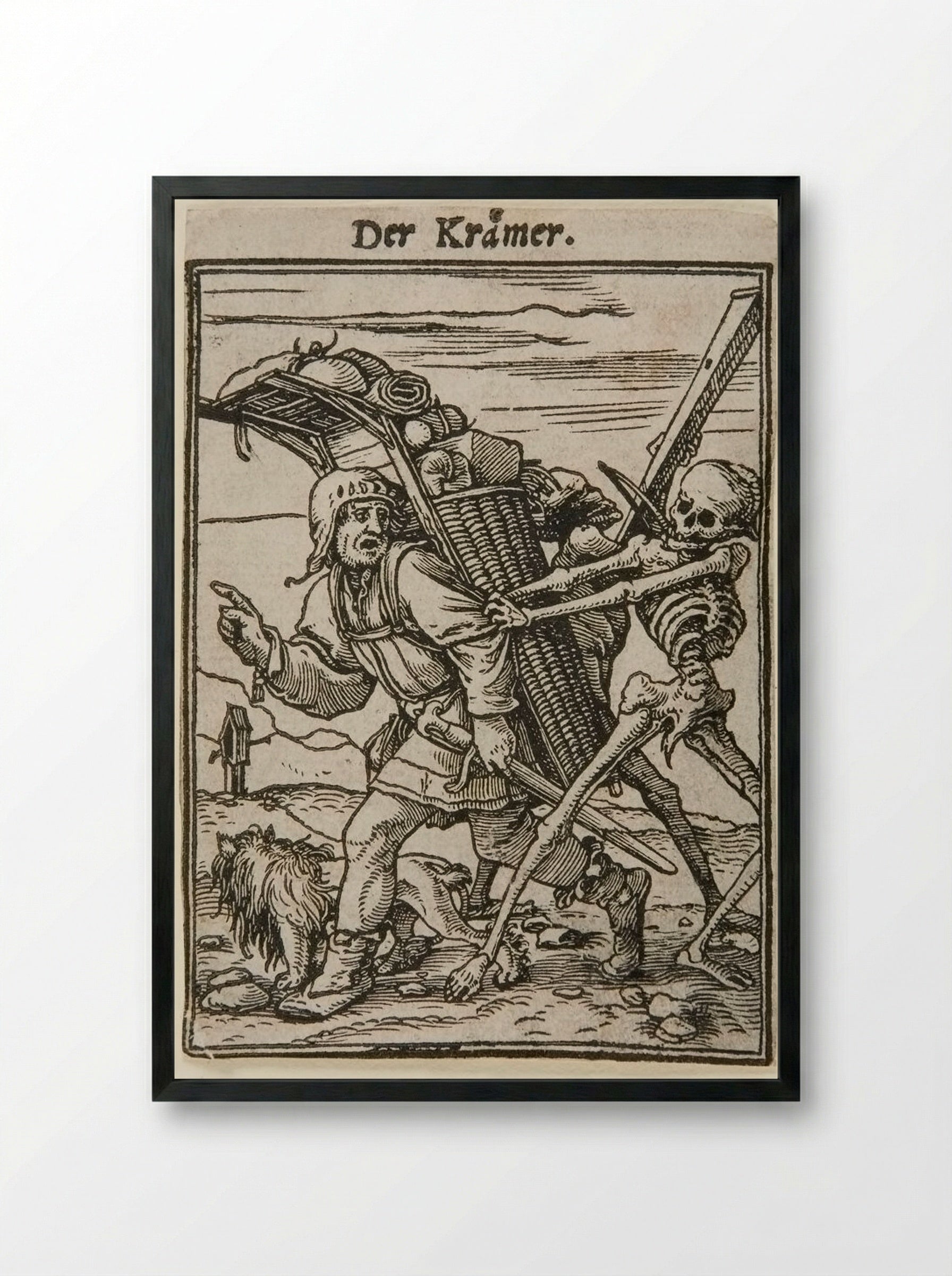 The Trader - Hans Holbein the Younger - Framed Print Black