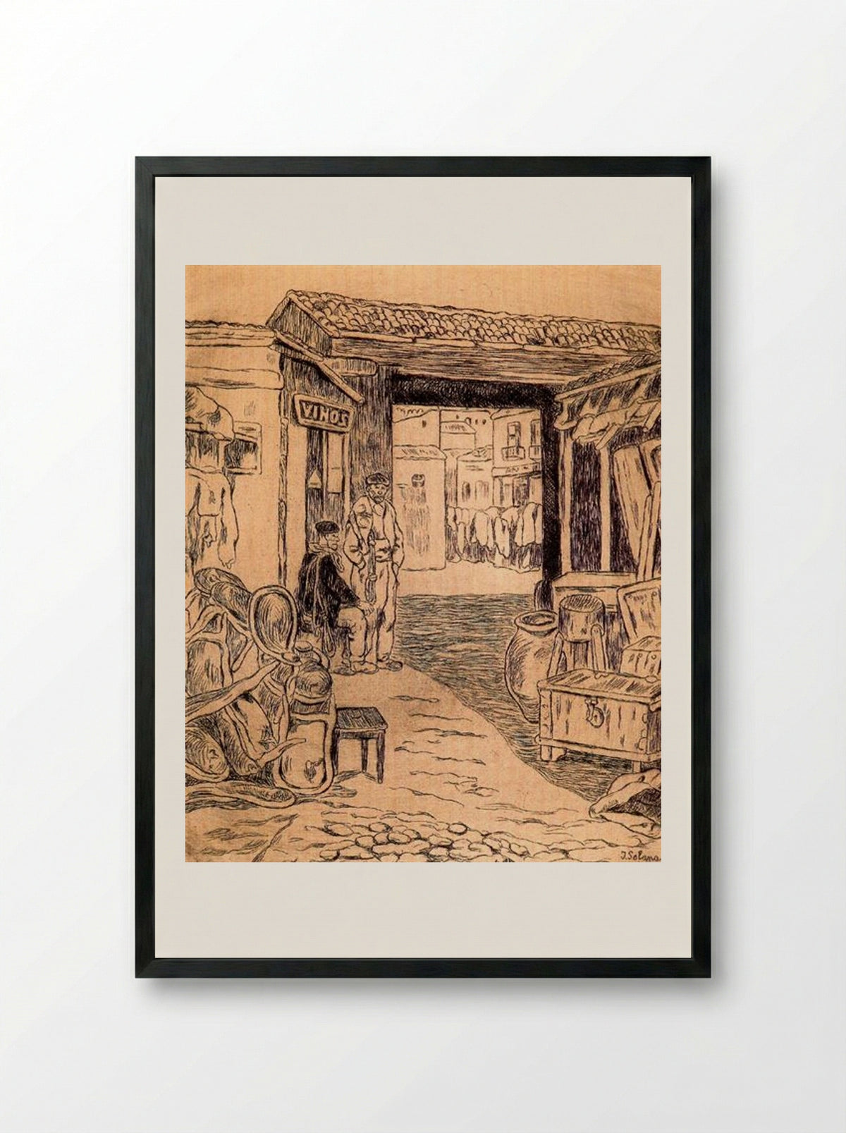 The Trail - José Gutiérrez Solana - Framed Print Black