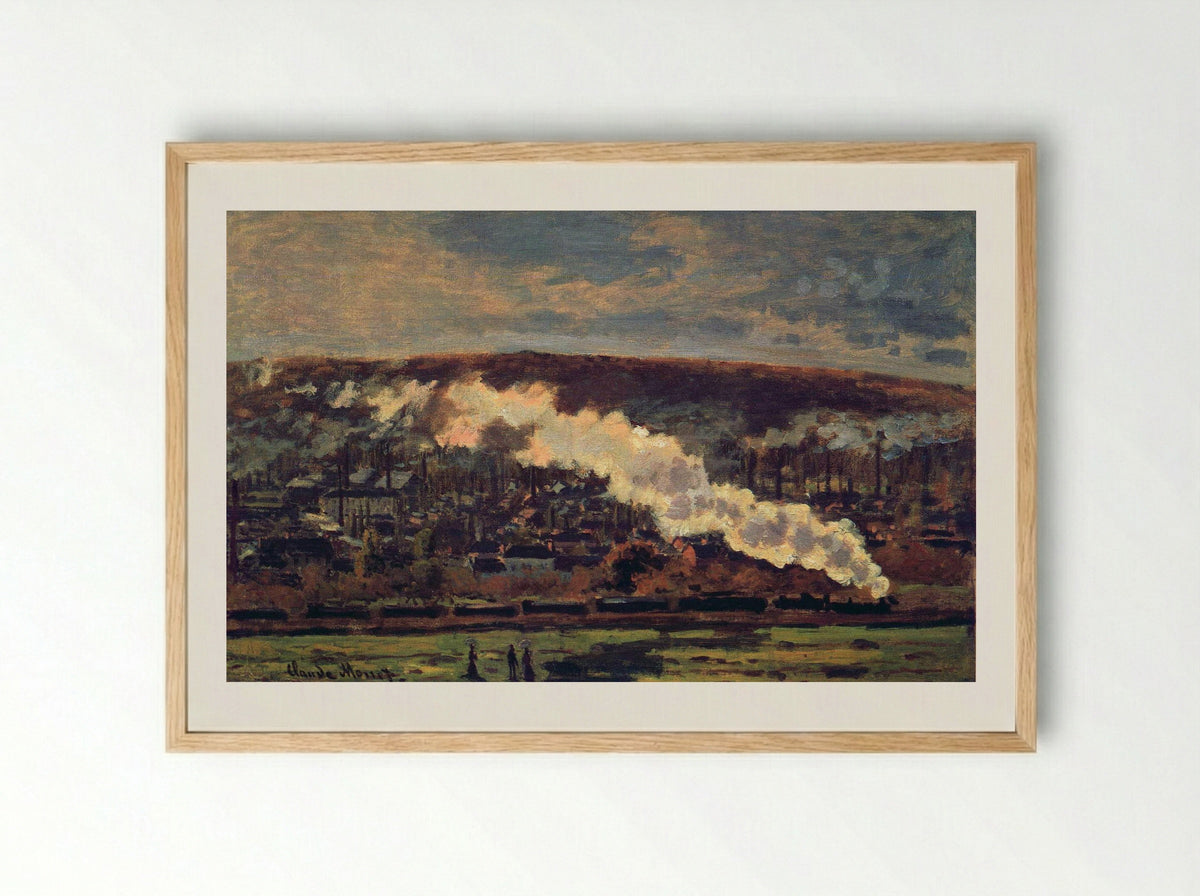 The Train - Claude Monet - Framed Print Wood