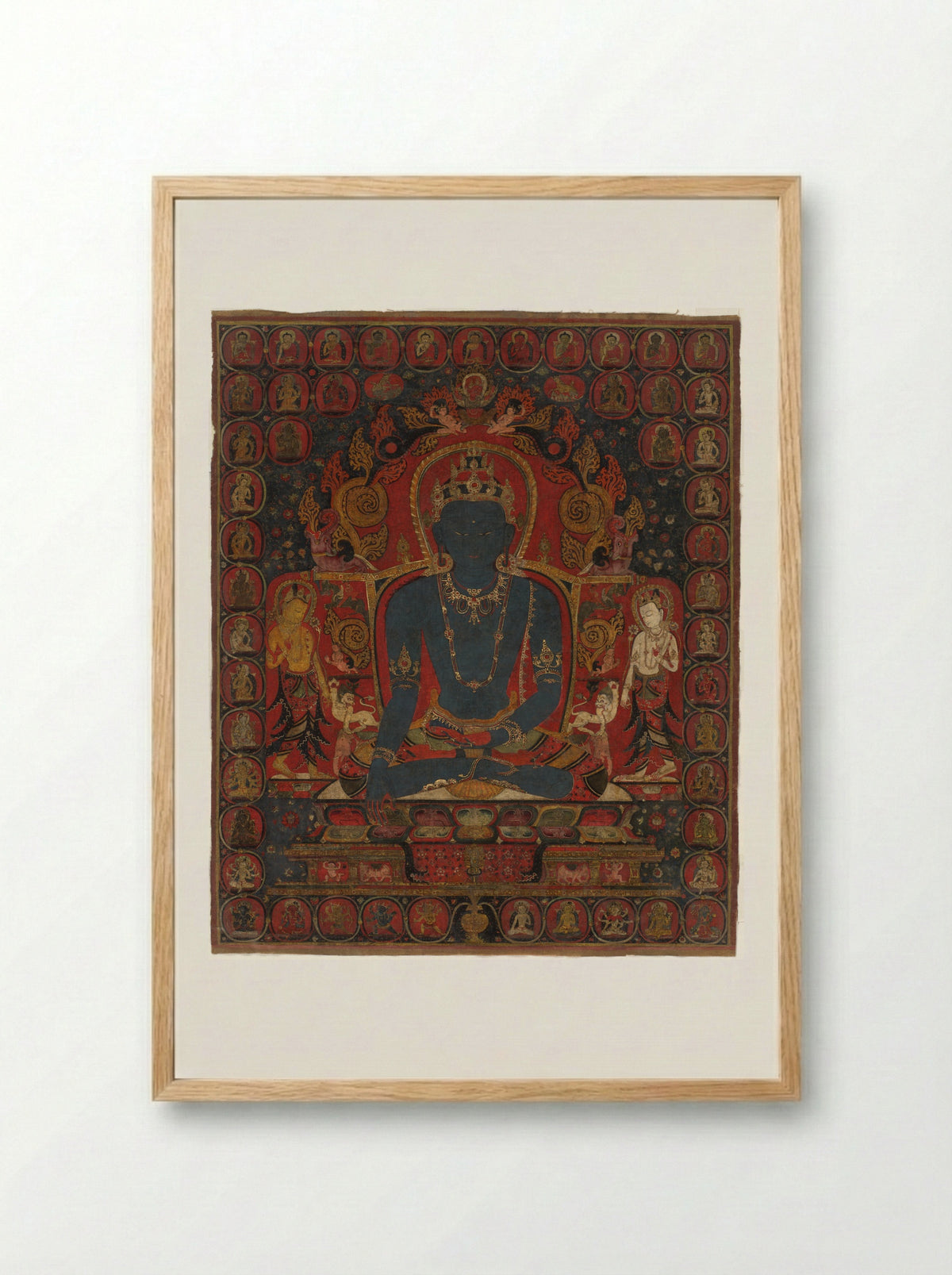 The Transcendent Buddha Akshobhya - Fine Art Print - Framed Print Wood