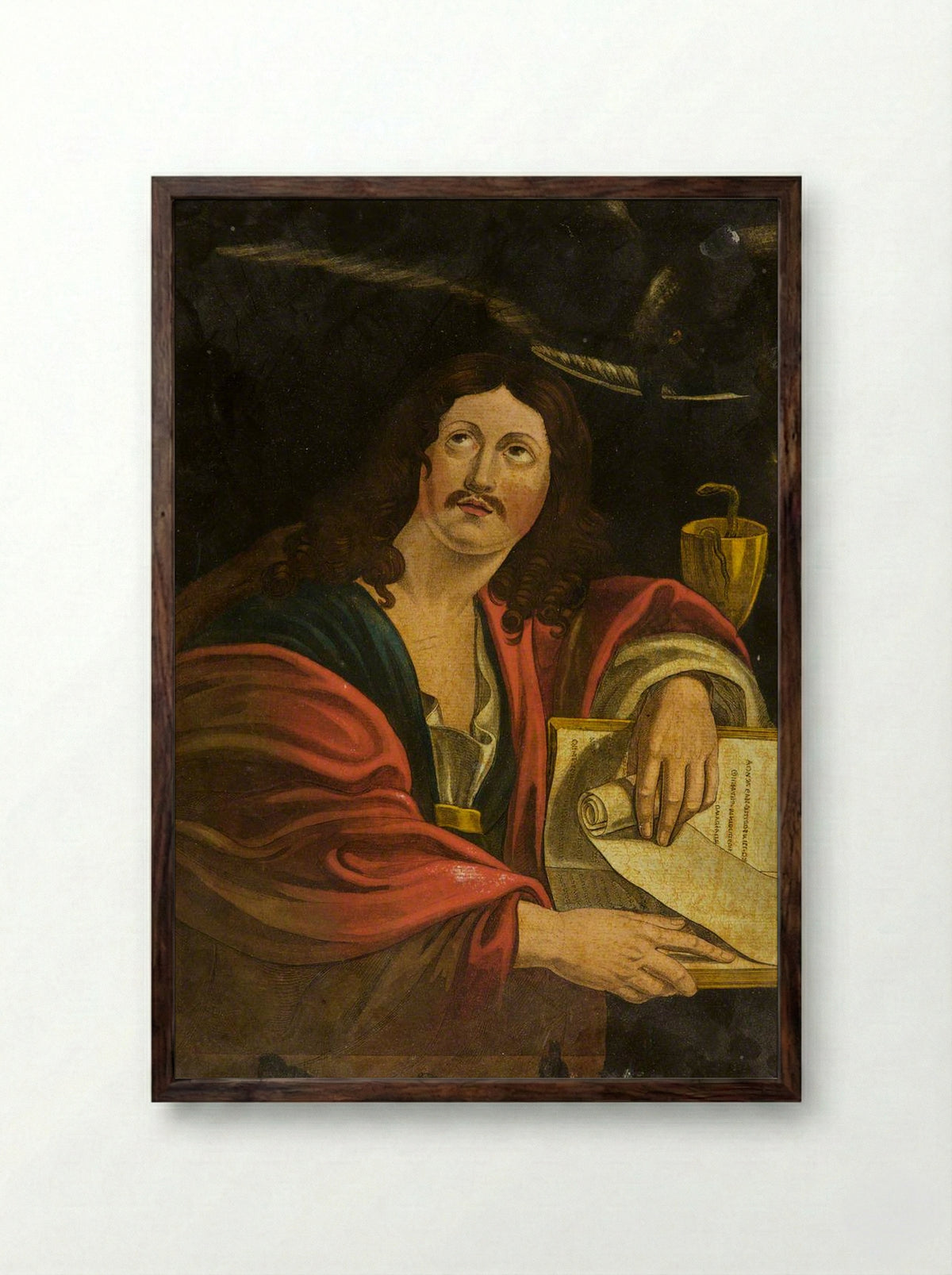 The Transformation of Cyparissus - Domenichino - Framed Print Dark Wood