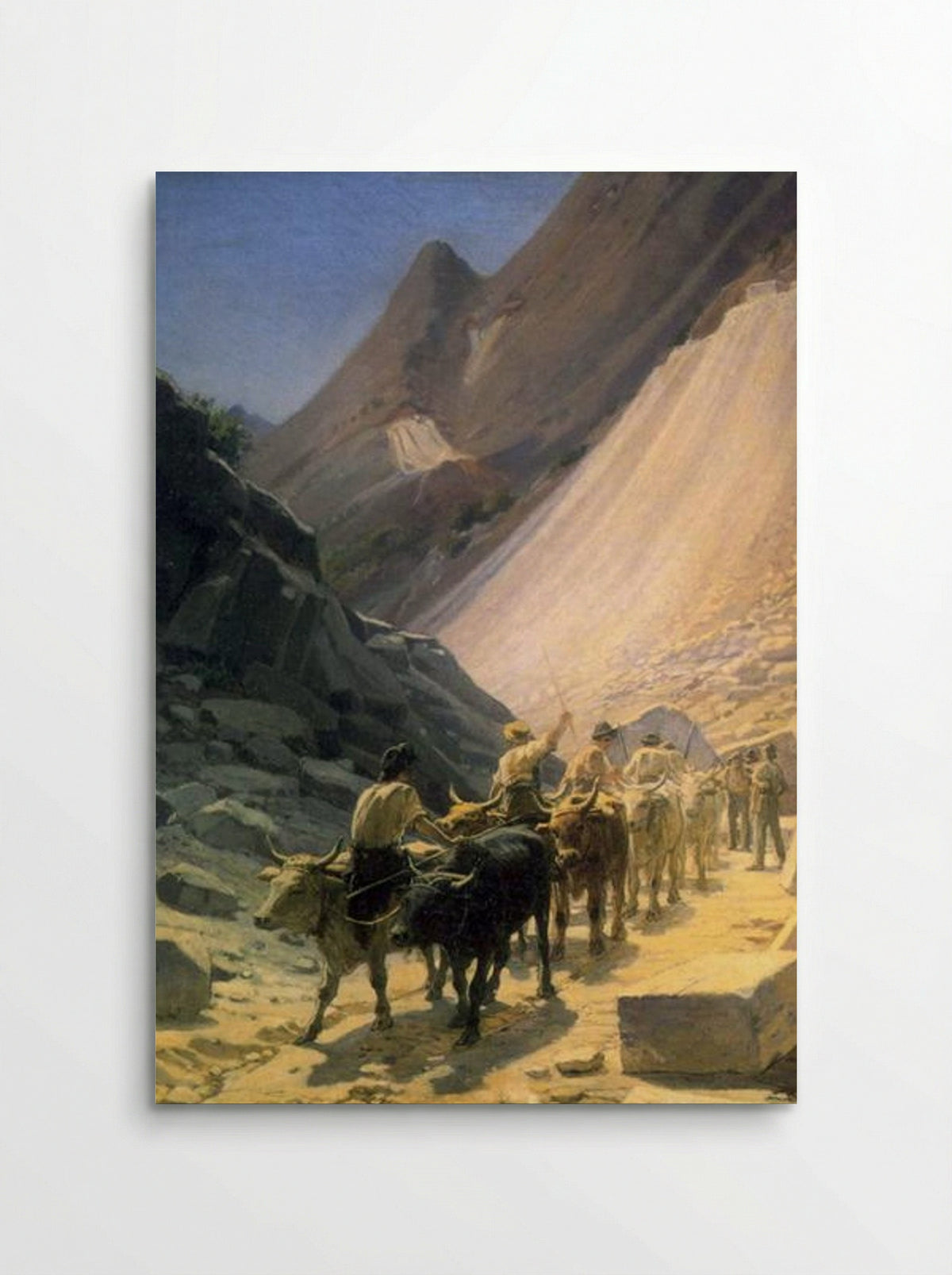 The Transportation of Marble at Carrara - Nikolai Ge - Poster