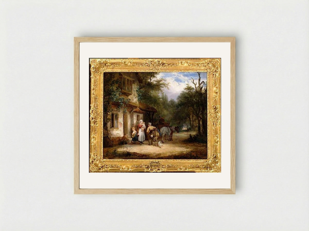 The Traveller's Rest - William Shayer - Framed Print Wood
