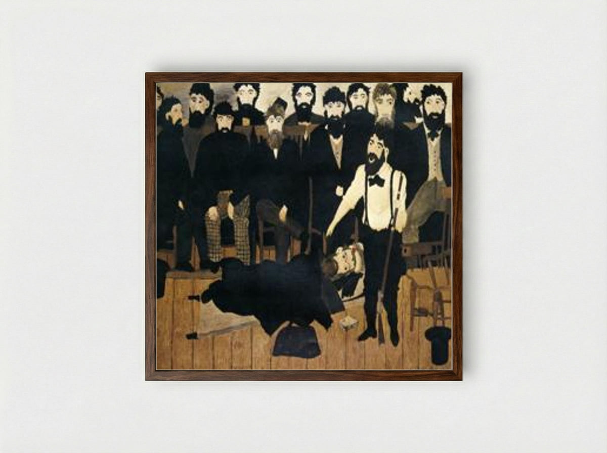 The Trial of John Brown - Horace Pippin - Framed Print Dark Wood