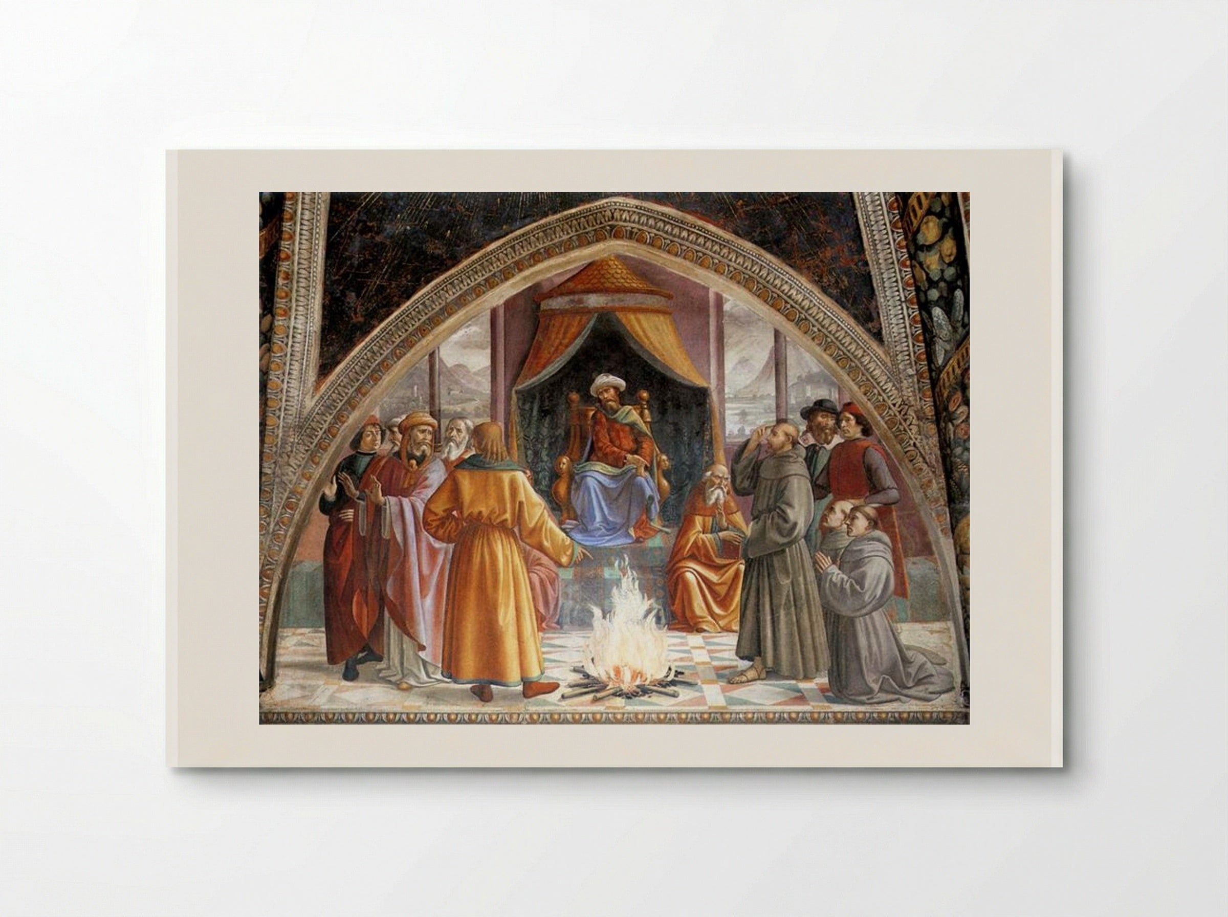 The Trial by Fire, St. Francis before the Sultan of Egypt - Domenico Ghirlandaio - Poster