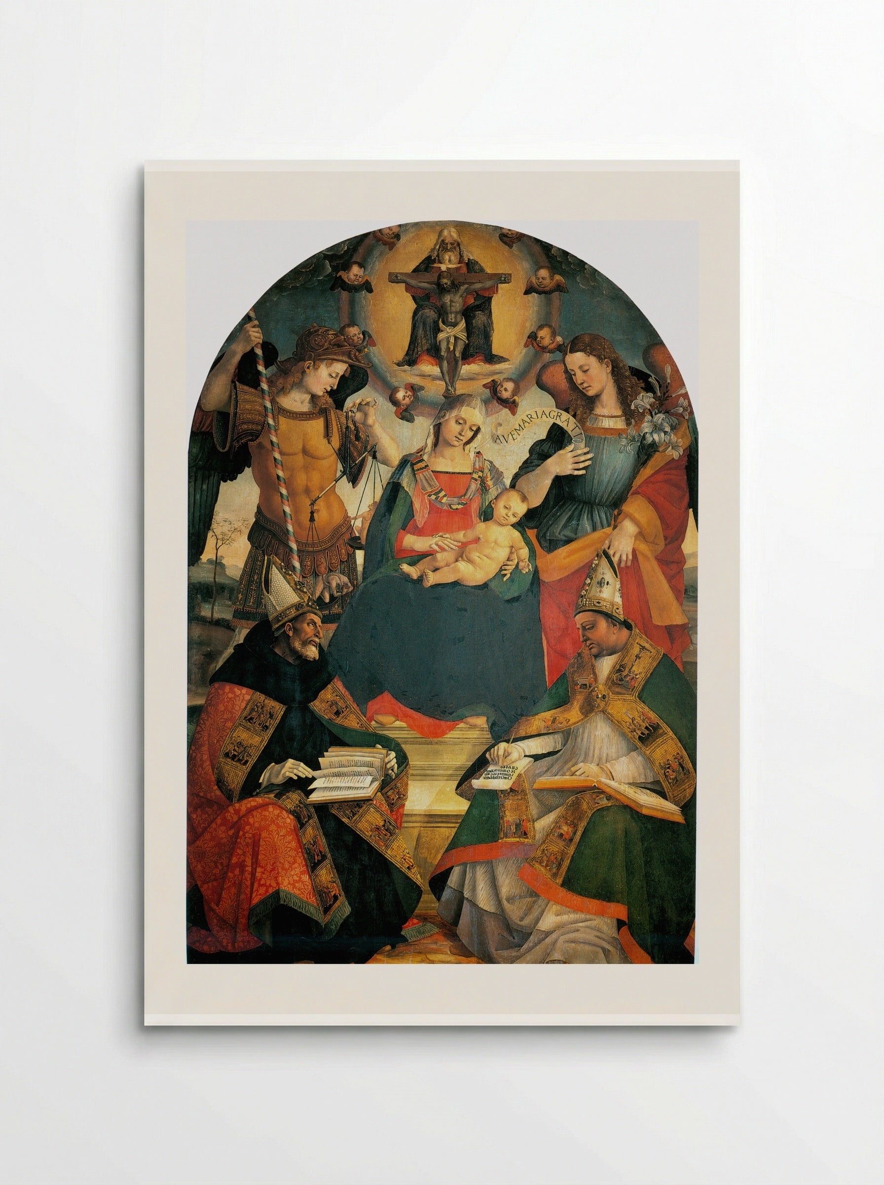 The Trinity, the Virgin and Two Saints - Luca Signorelli - Poster