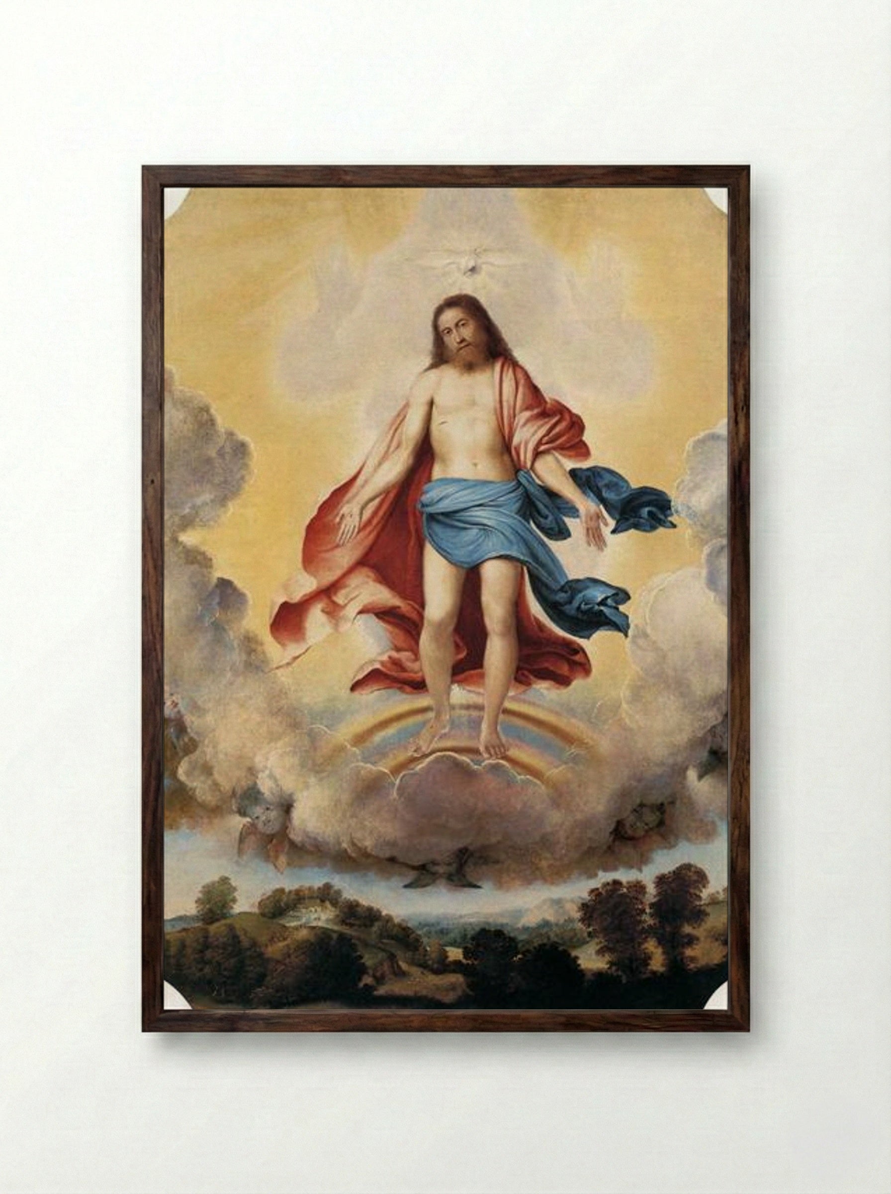 The Trinity - Lorenzo Lotto - Framed Print Dark Wood