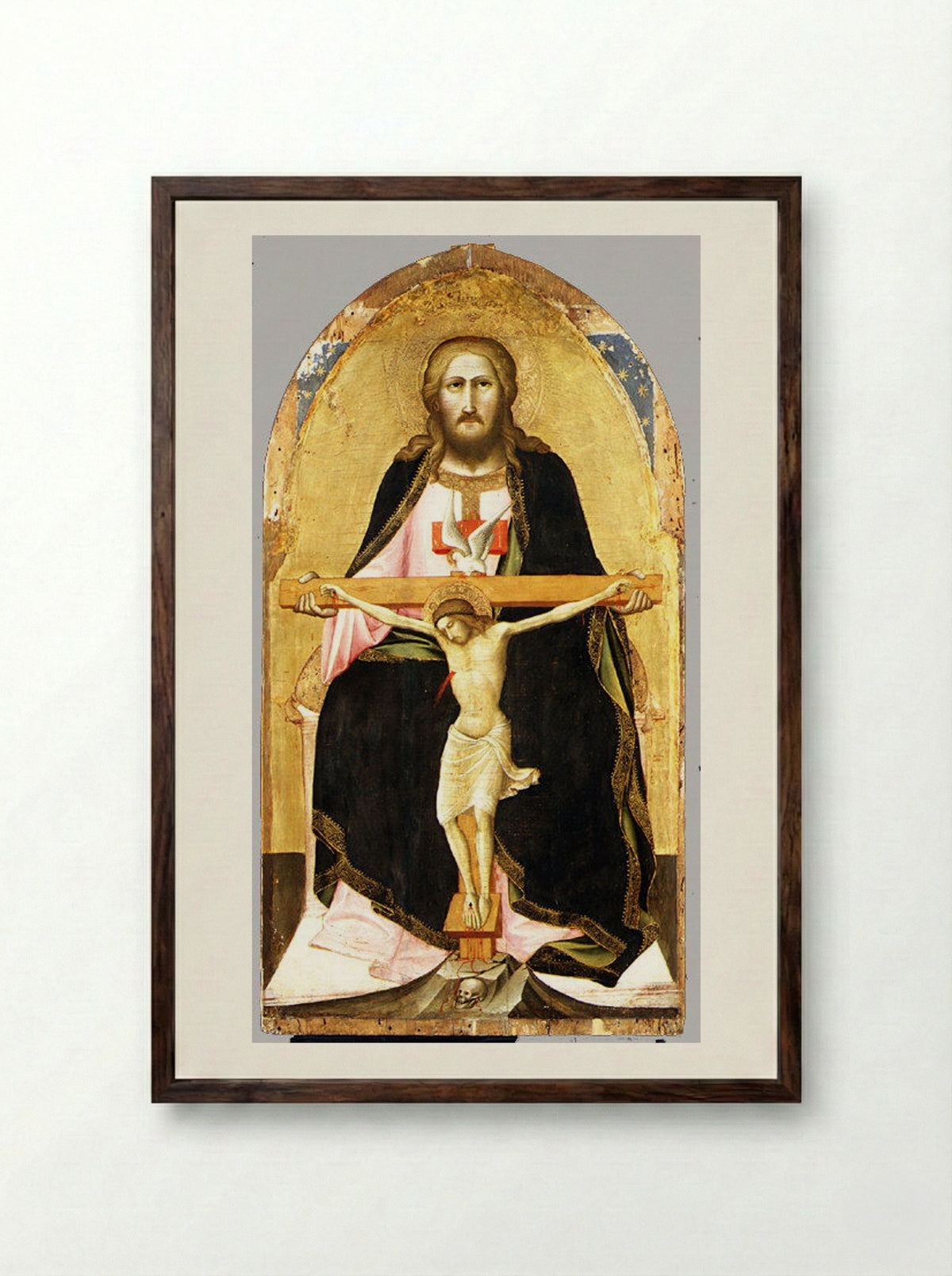 The Trinity - Agnolo Gaddi - Framed Print Dark Wood