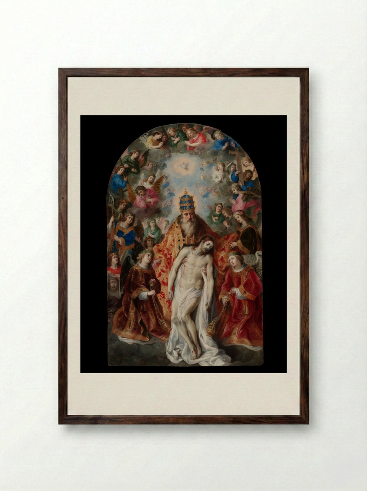 The Trinity - Hendrik van Balen - Framed Print Dark Wood