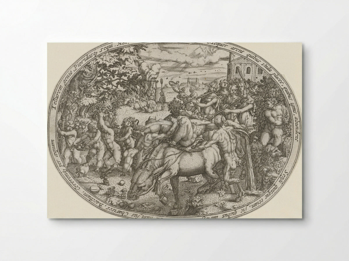 The Triumph of Bacchus and Silenus: The Element Earth - Abraham van den Hecken - Poster