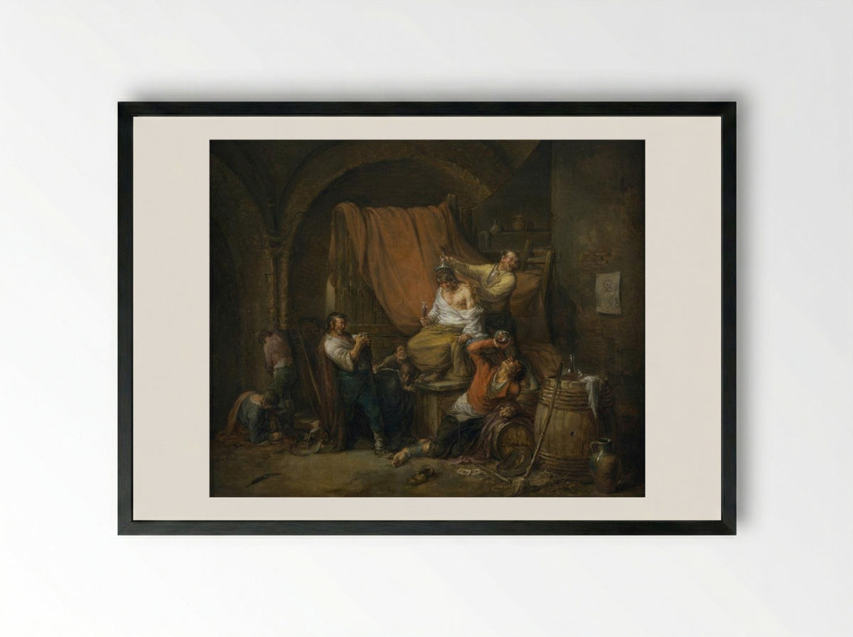 The Triumph of Bacchus - Leonardo Alenza - Framed Print Black
