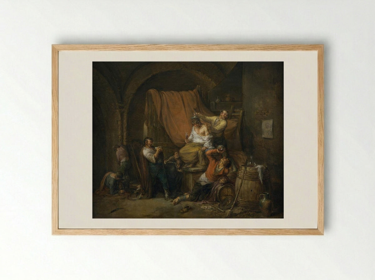 The Triumph of Bacchus - Leonardo Alenza - Framed Print Wood