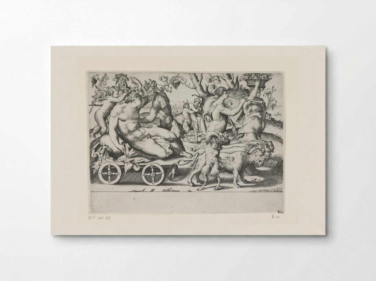 The Triumph of Bacchus - Giulio Bonasone - Poster