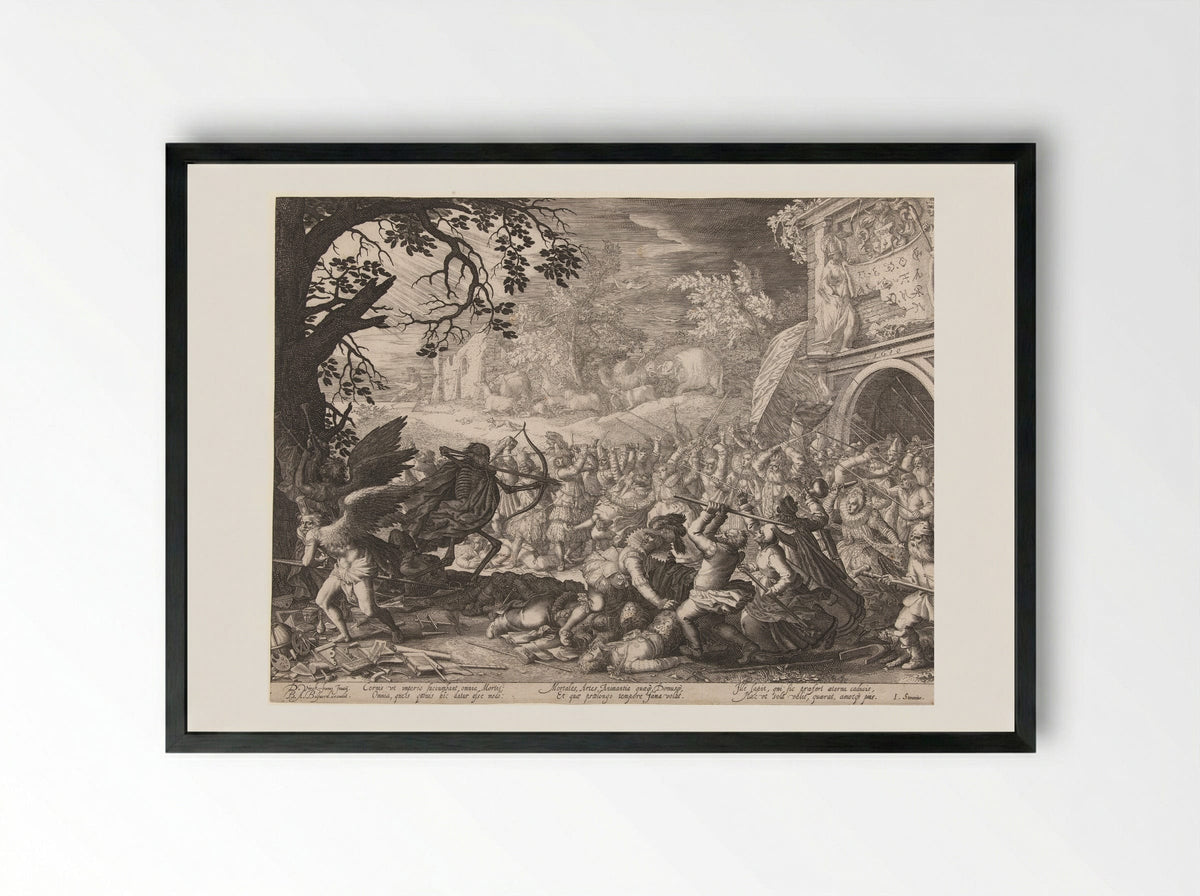 The Triumph of Death - Boëtius Adamsz. Bolswert - Framed Print Black