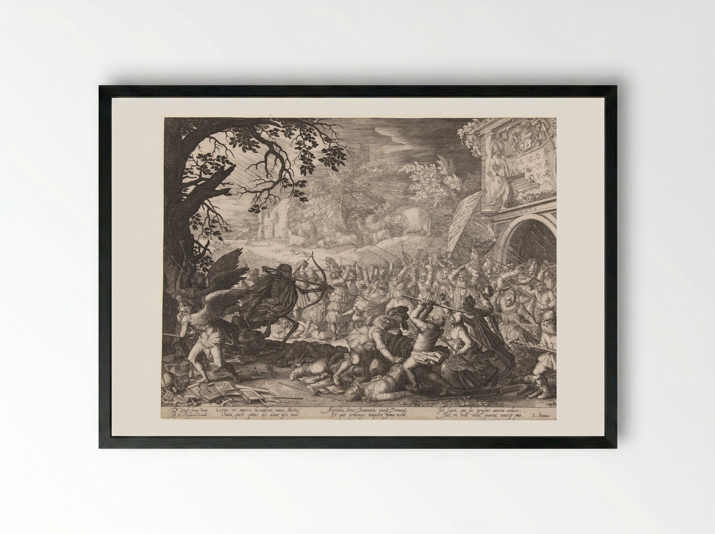 The Triumph of Death - Boëtius Adamsz. Bolswert - Framed Print Black