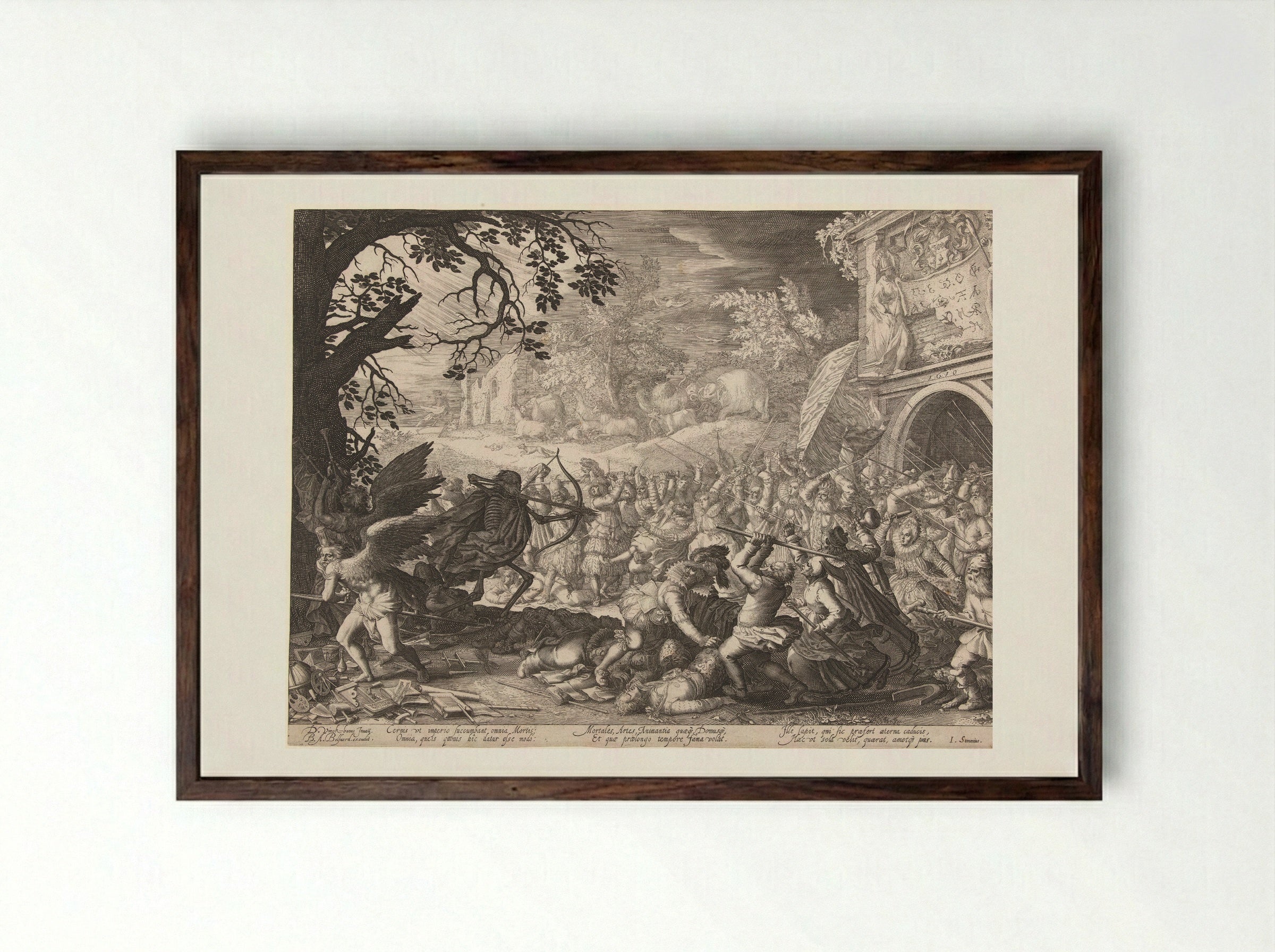 The Triumph of Death - Boëtius Adamsz. Bolswert - Framed Print Dark Wood