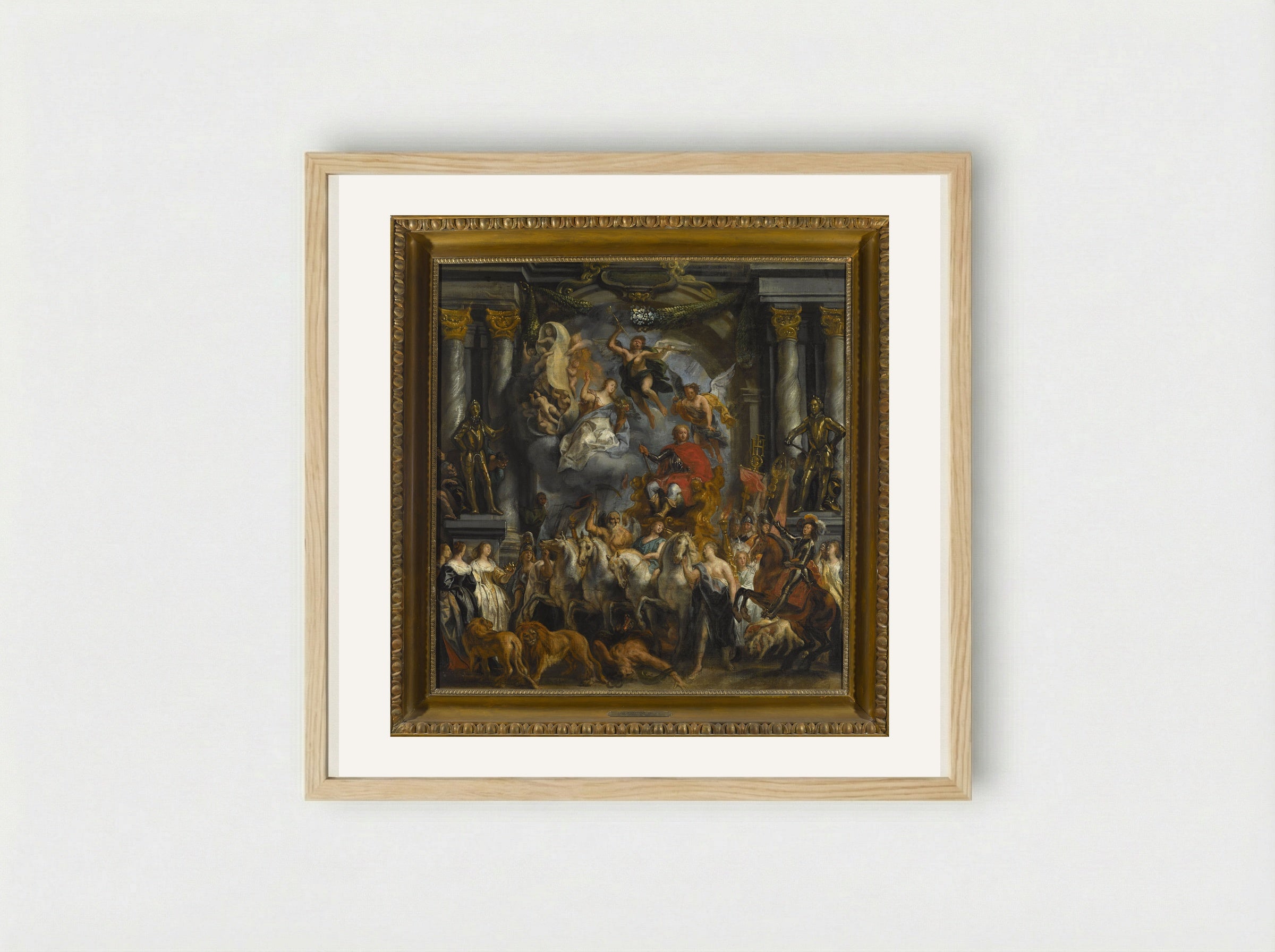 The Triumph of Frederic-Henri - Jacob Jordaens - Framed Print Wood