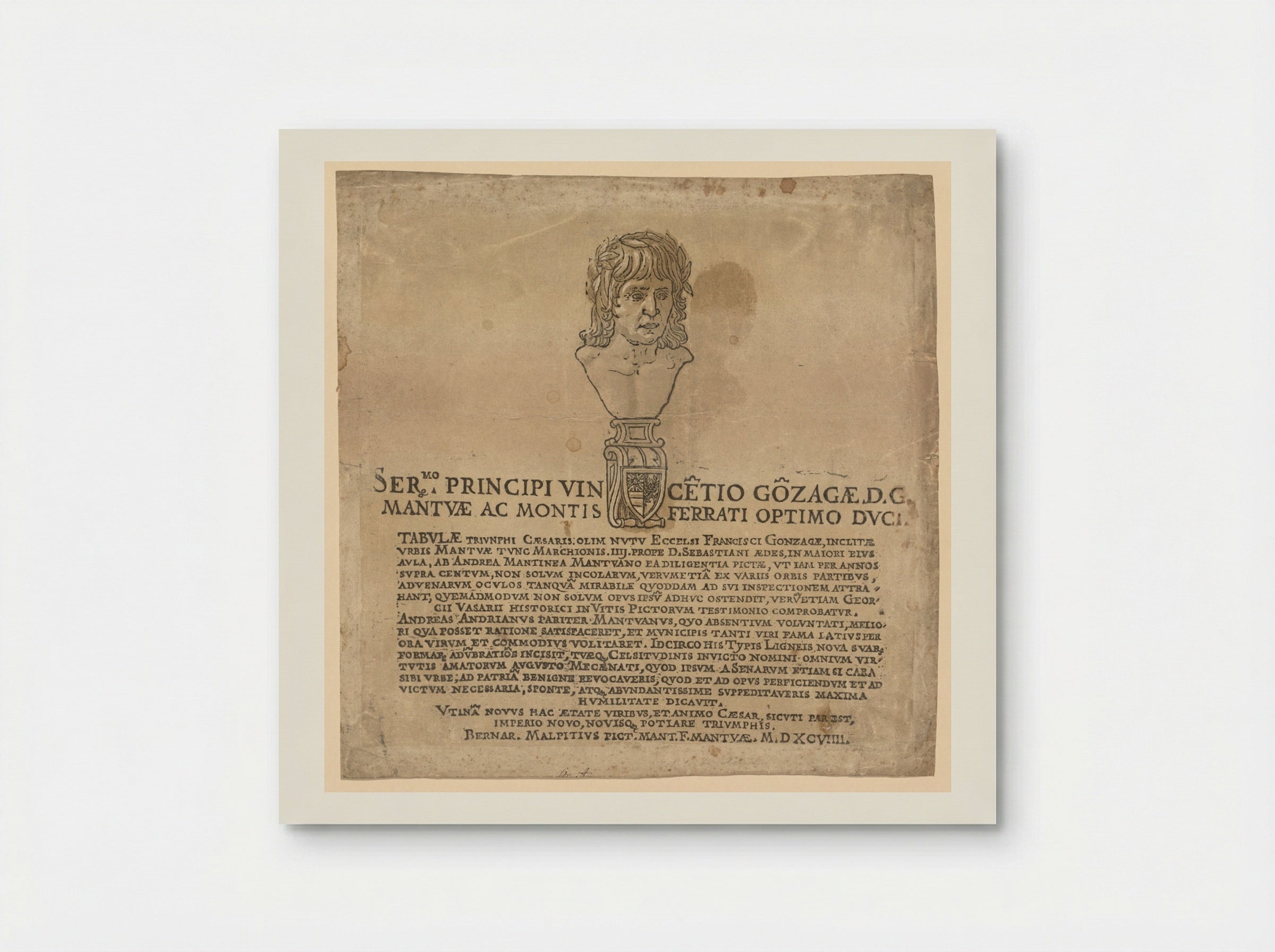 The Triumph of Julius Caesar (Title Page) - Andrea Andreani - Poster