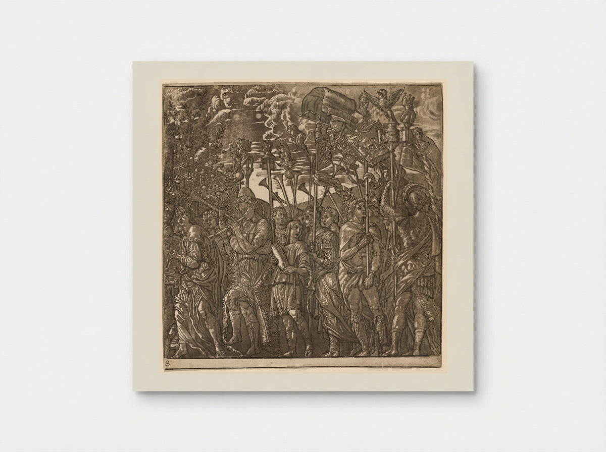 The Triumph of Julius Caesar: Soldiers Carrying Banners and Standards - Andrea Andreani - Poster