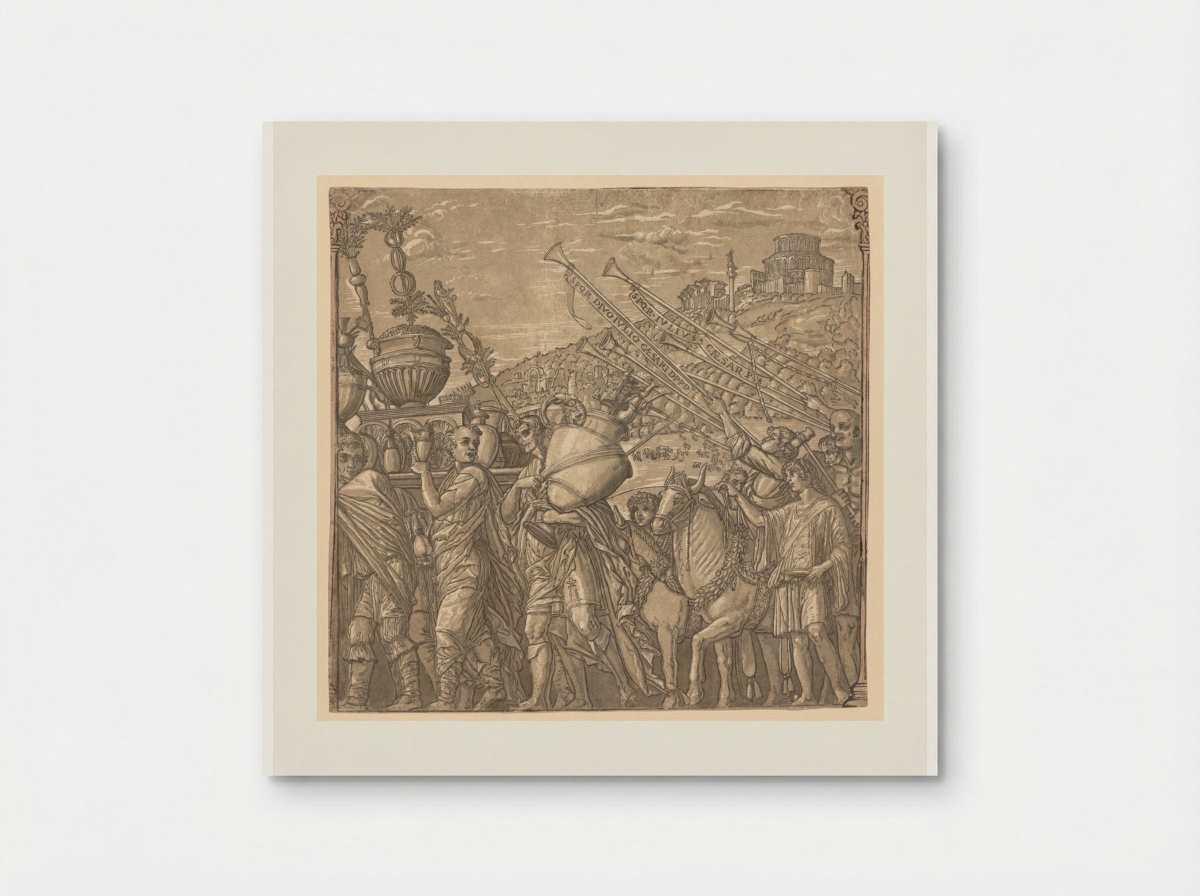 The Triumph of Julius Caesar: Soldiers Carrying Vases - Andrea Andreani - Poster