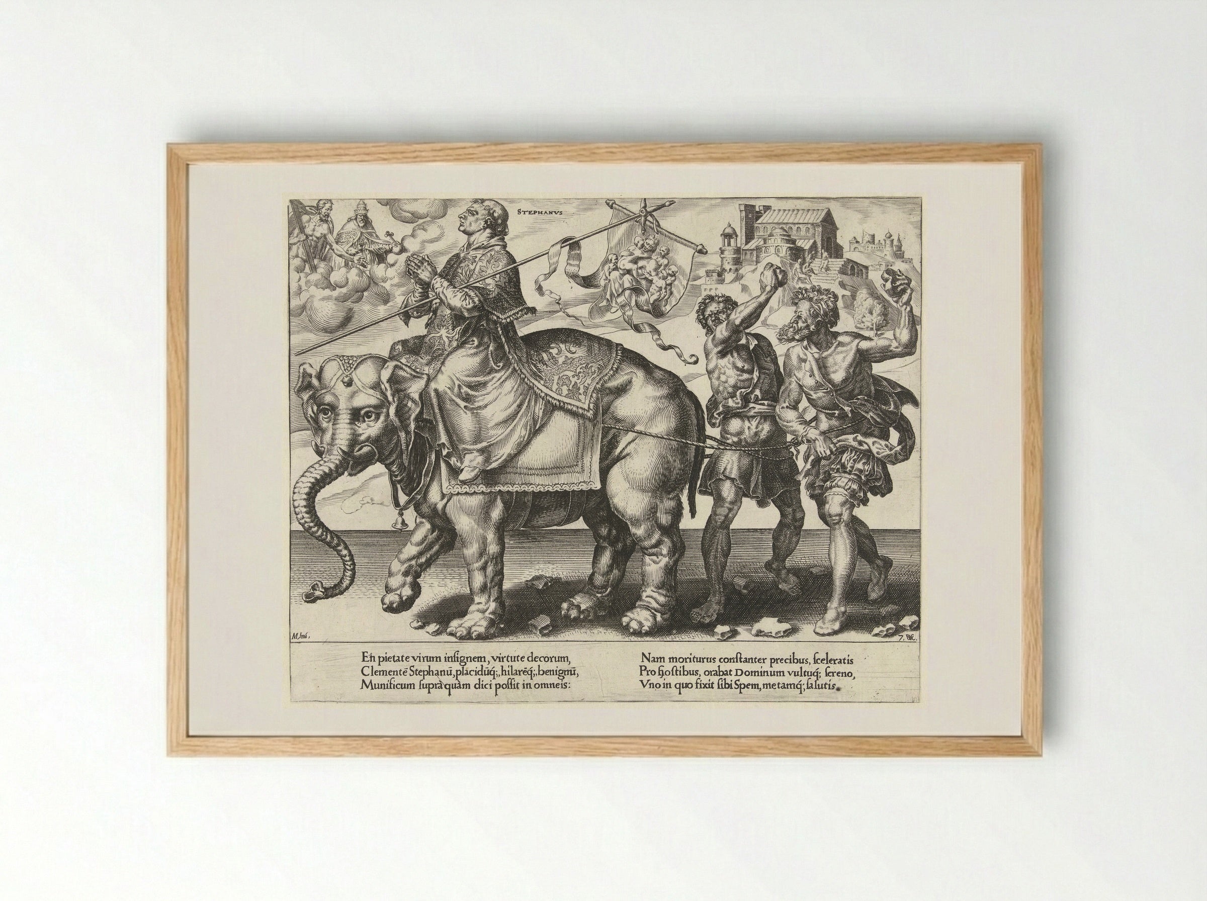 The Triumph of Saint Stephen - Hieronymus Cock - Framed Print Wood