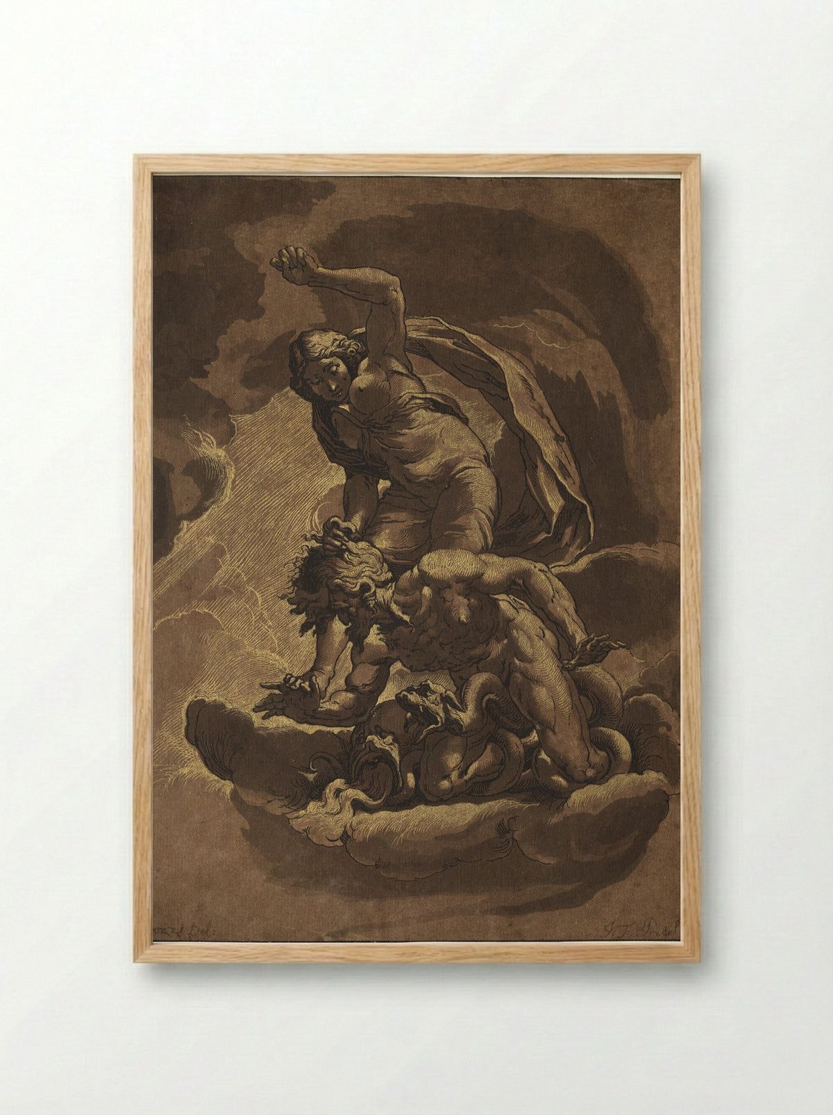 The Triumph of Truth over Envy, Plate 24 - Maria Catharina Prestel - Framed Print Wood