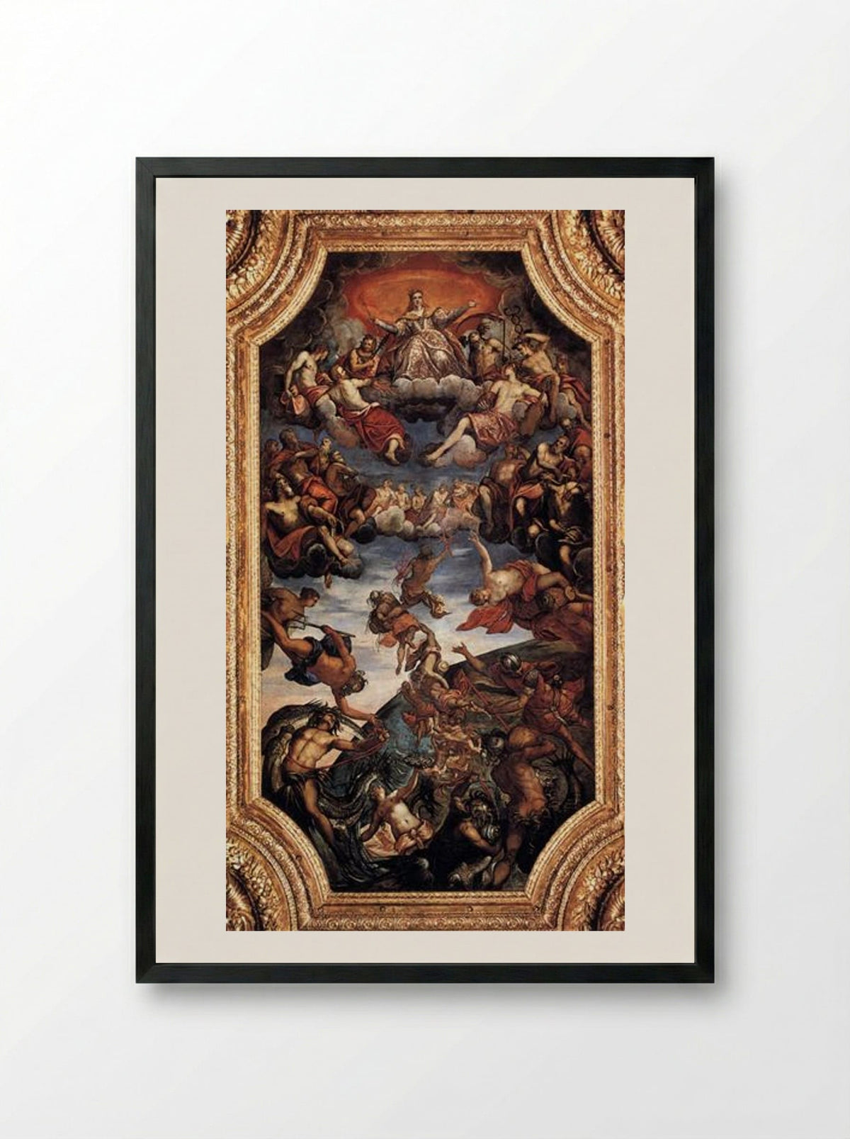 The Triumph of Venice - Tintoretto - Framed Print Black