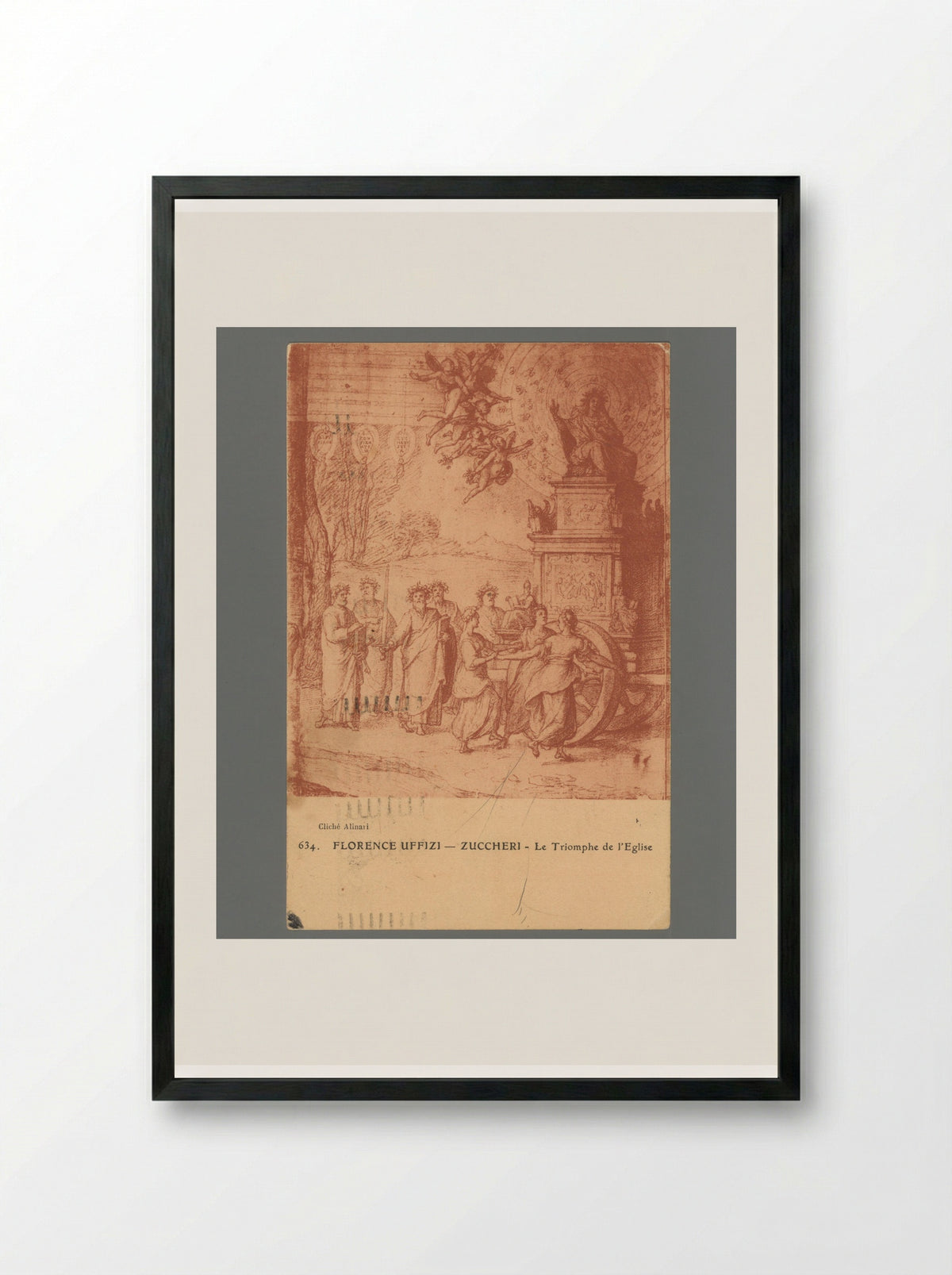 The Triumph of the Church - Federico Zuccari - Framed Print Black