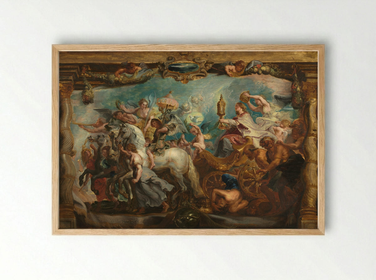 The Triumph of the Church - Peter Paul Rubens - Framed Print Wood