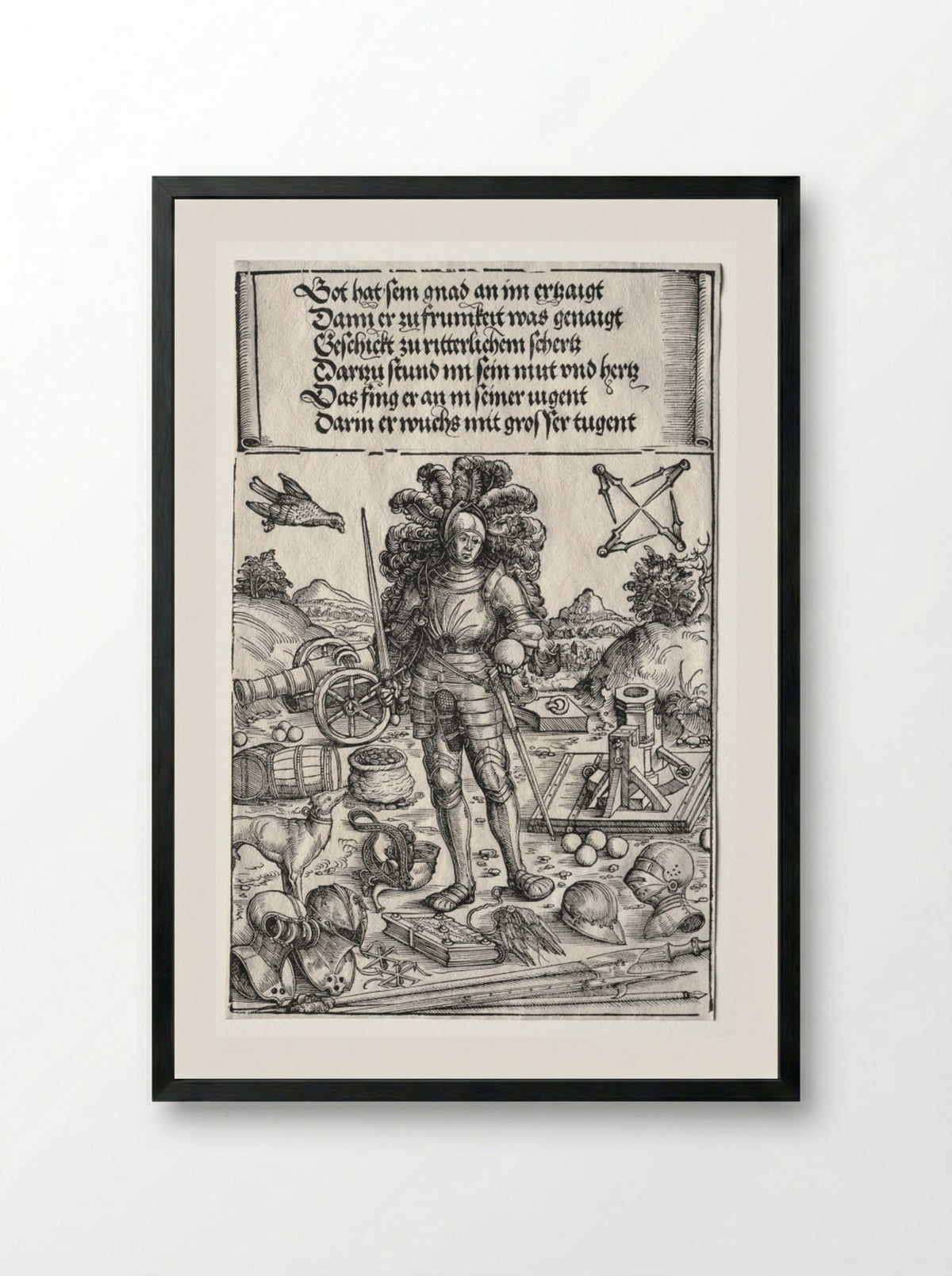 The Triumphal Arch of Maximilian I - Wolf Traut - Framed Print Black
