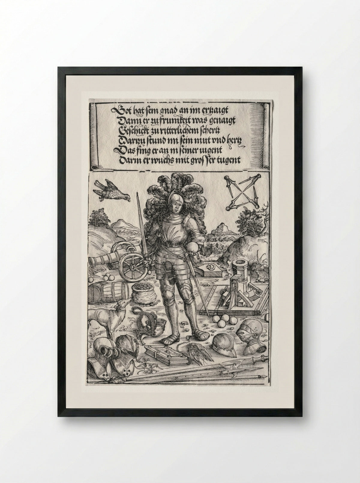 The Triumphal Arch of Maximilian I - Wolf Traut - Framed Print Black