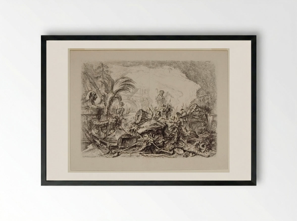 The Triumphal Arch - Giovanni Battista Piranesi - Framed Print Black