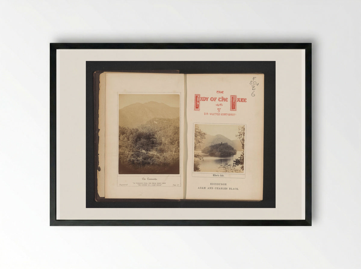The Trossachs and Ellen's Isle - George Washington Wilson - Framed Print Black