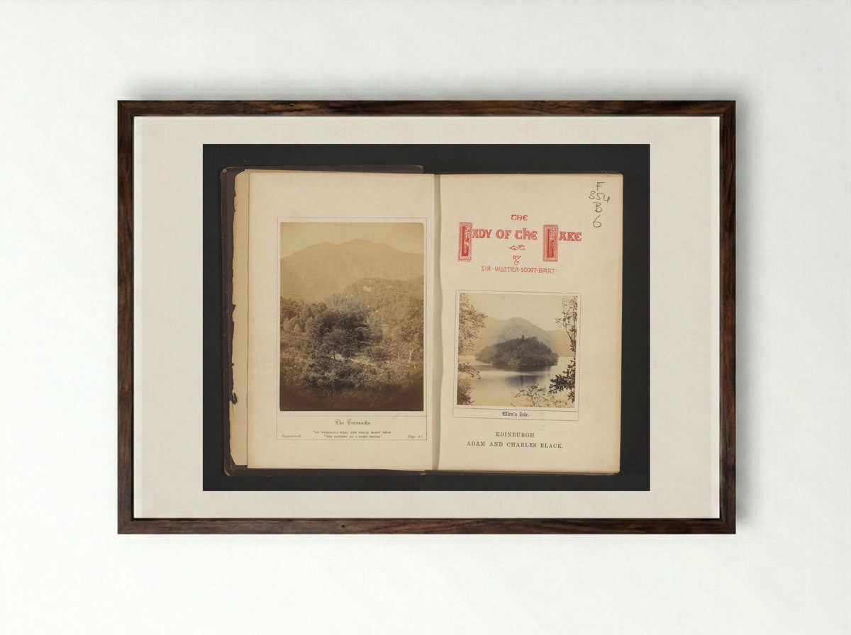 The Trossachs and Ellen's Isle - George Washington Wilson - Framed Print Dark Wood