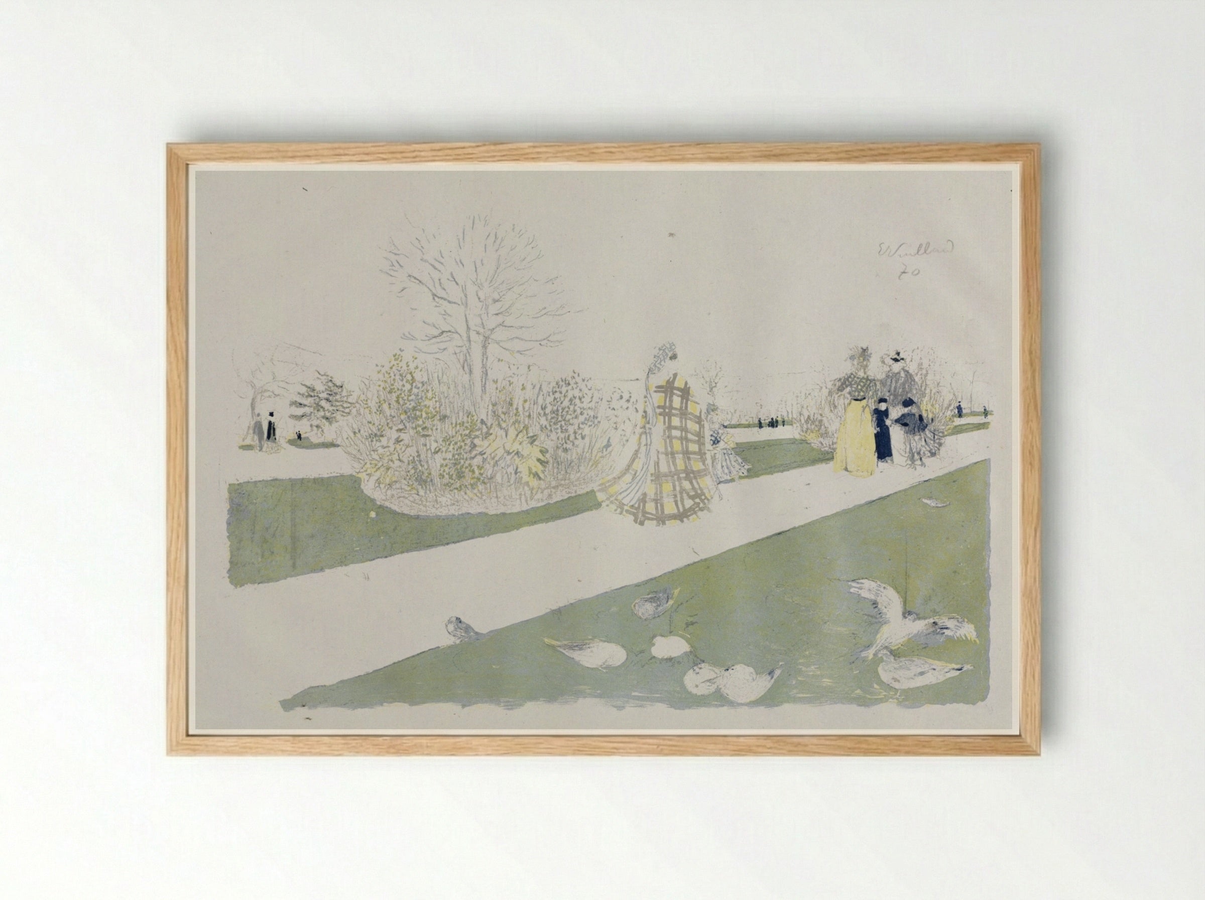 The Tuileries Garden - Édouard Vuillard - Framed Print Wood