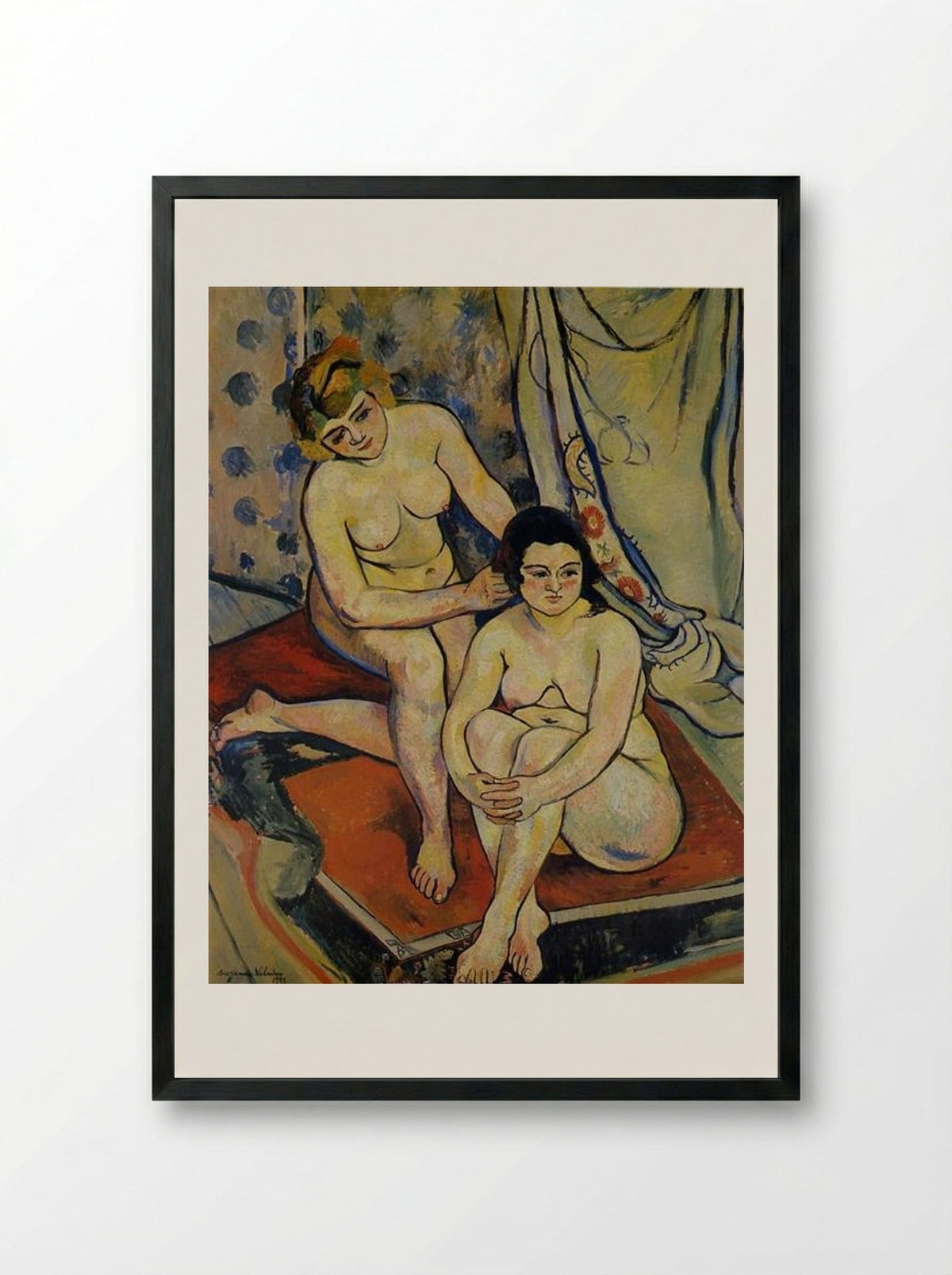 The Two Bathers - Suzanne Valadon - Framed Print Black