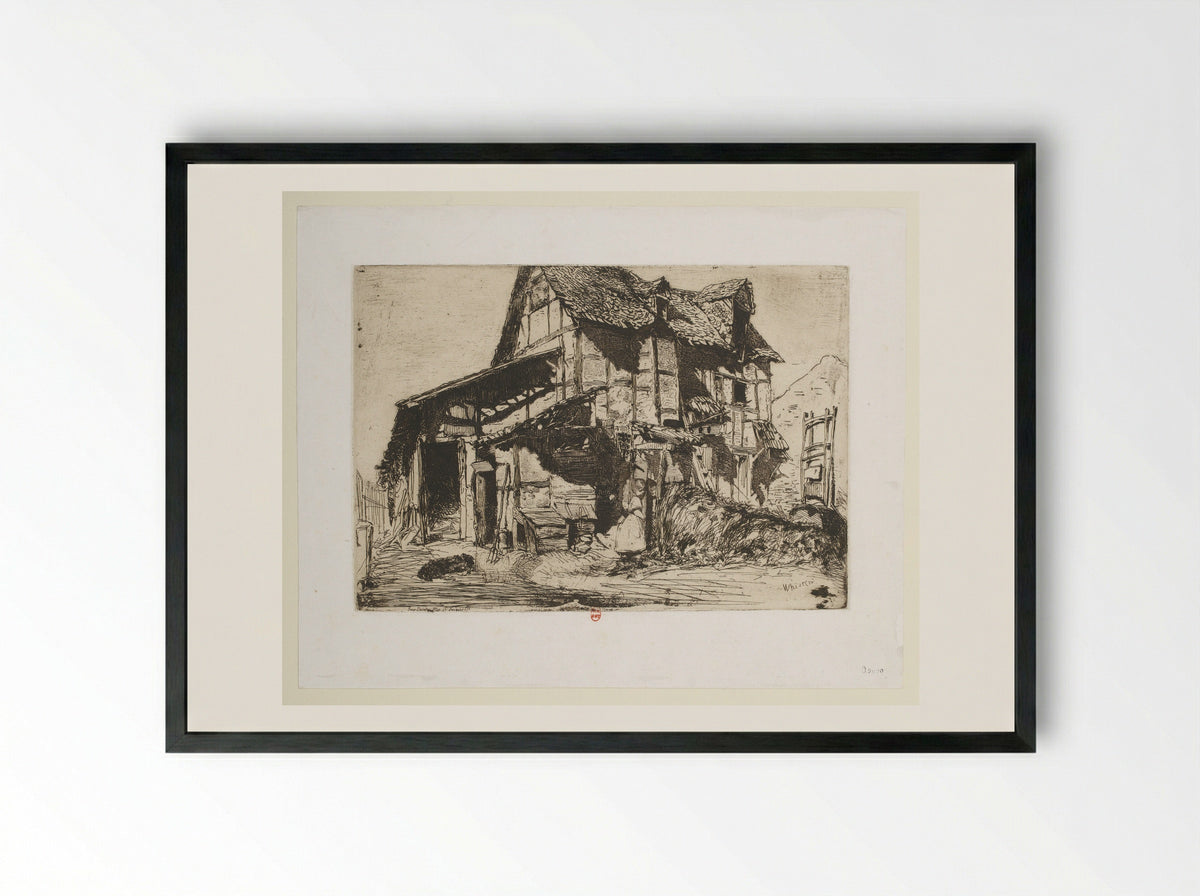 The Unsafe Tenement - James Abbott McNeill Whistler - Framed Print Black