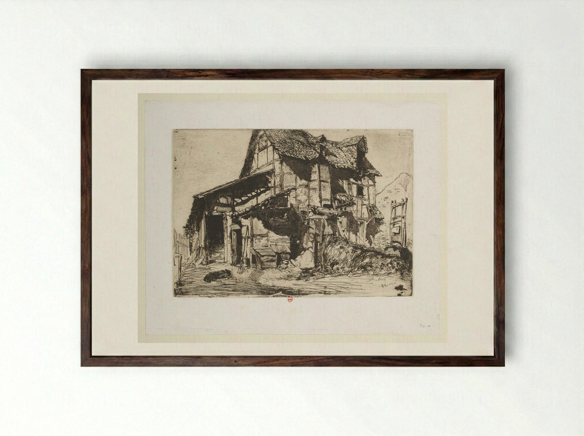 The Unsafe Tenement - James Abbott McNeill Whistler - Framed Print Dark Wood