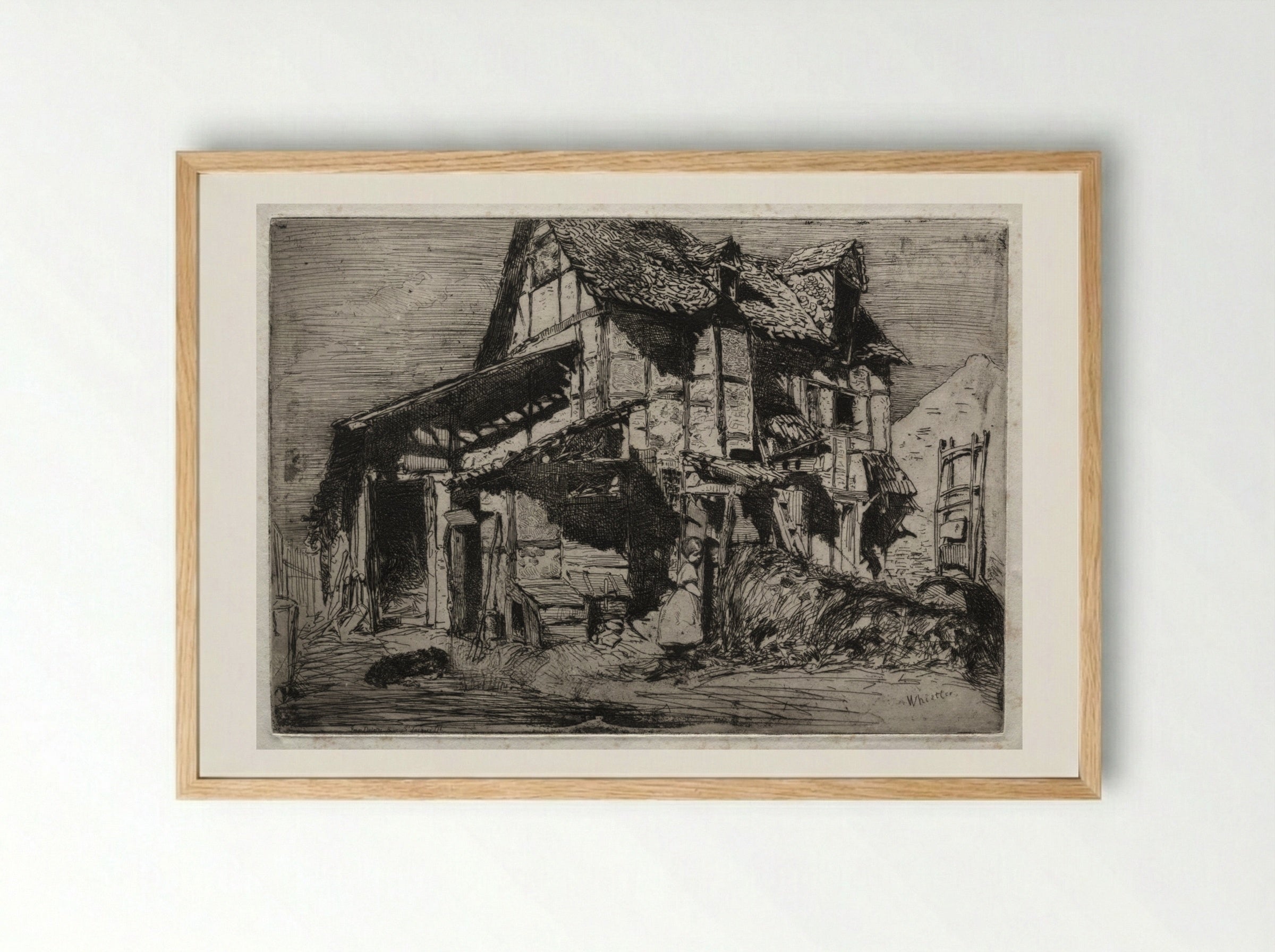 The Unsafe Tenement - James McNeill Whistler - Framed Print Wood