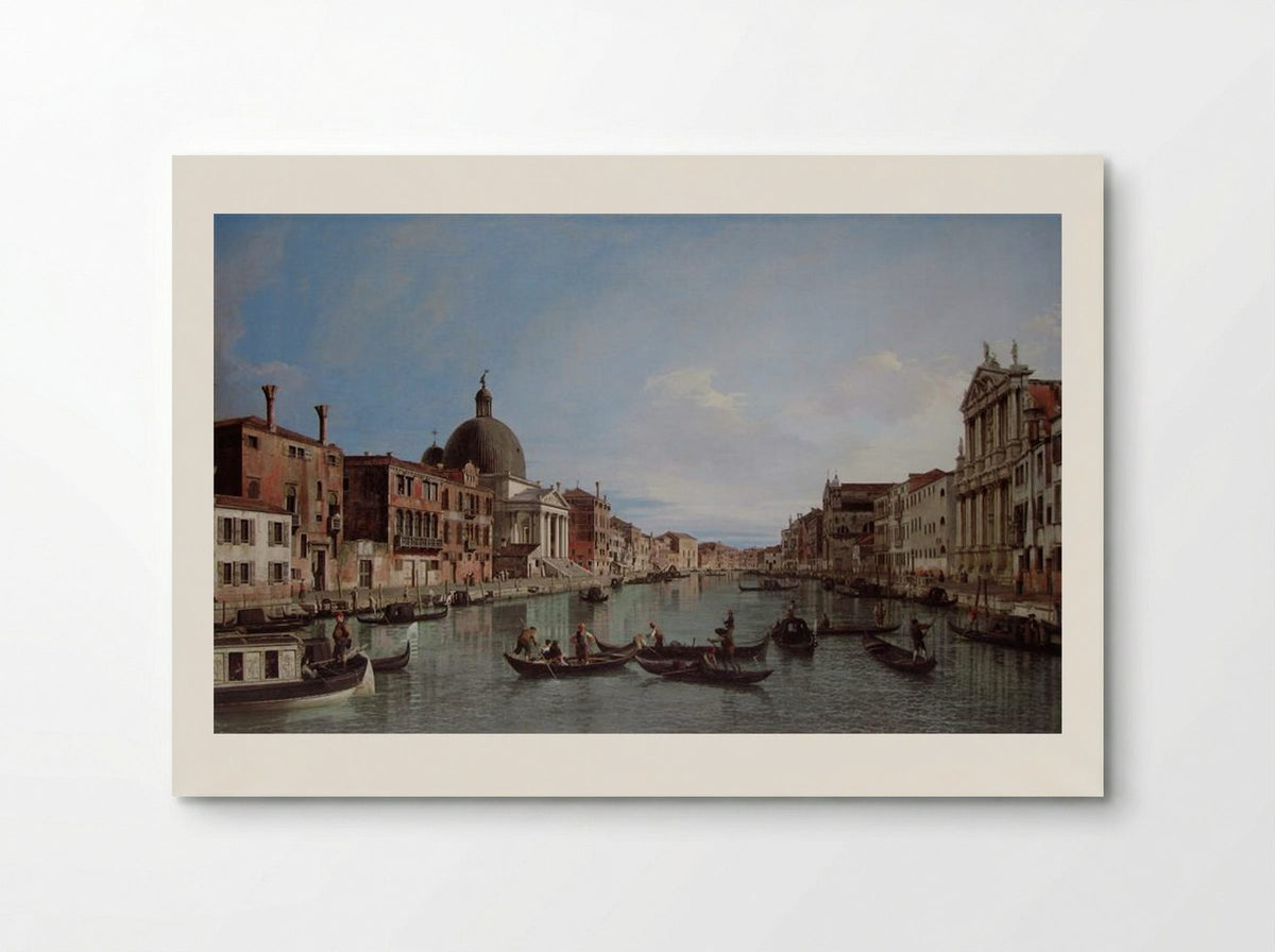 The Upper Reaches of the Grand Canal with S. Simeone Piccolo - Canaletto - Poster