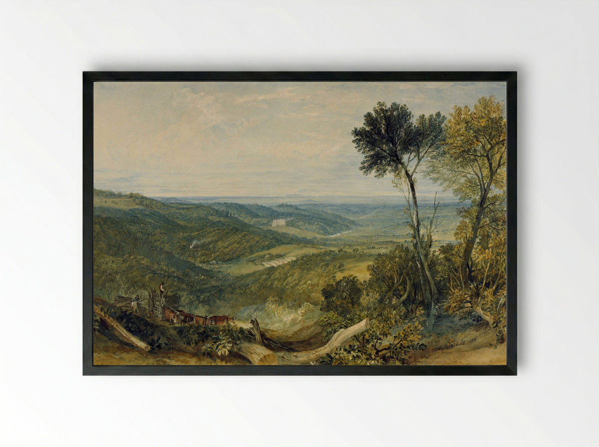 The Vale of Ashburnham - J.M.W. Turner - Framed Print Black