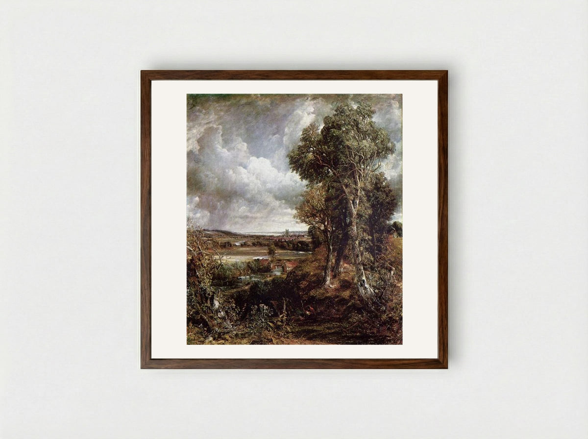The Vale of Dedham - John Constable - Framed Print Dark Wood