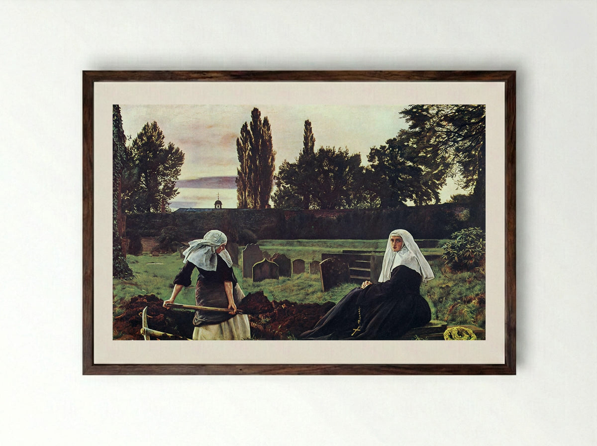 The Vale of Rest - John Everett Millais - Framed Print Dark Wood
