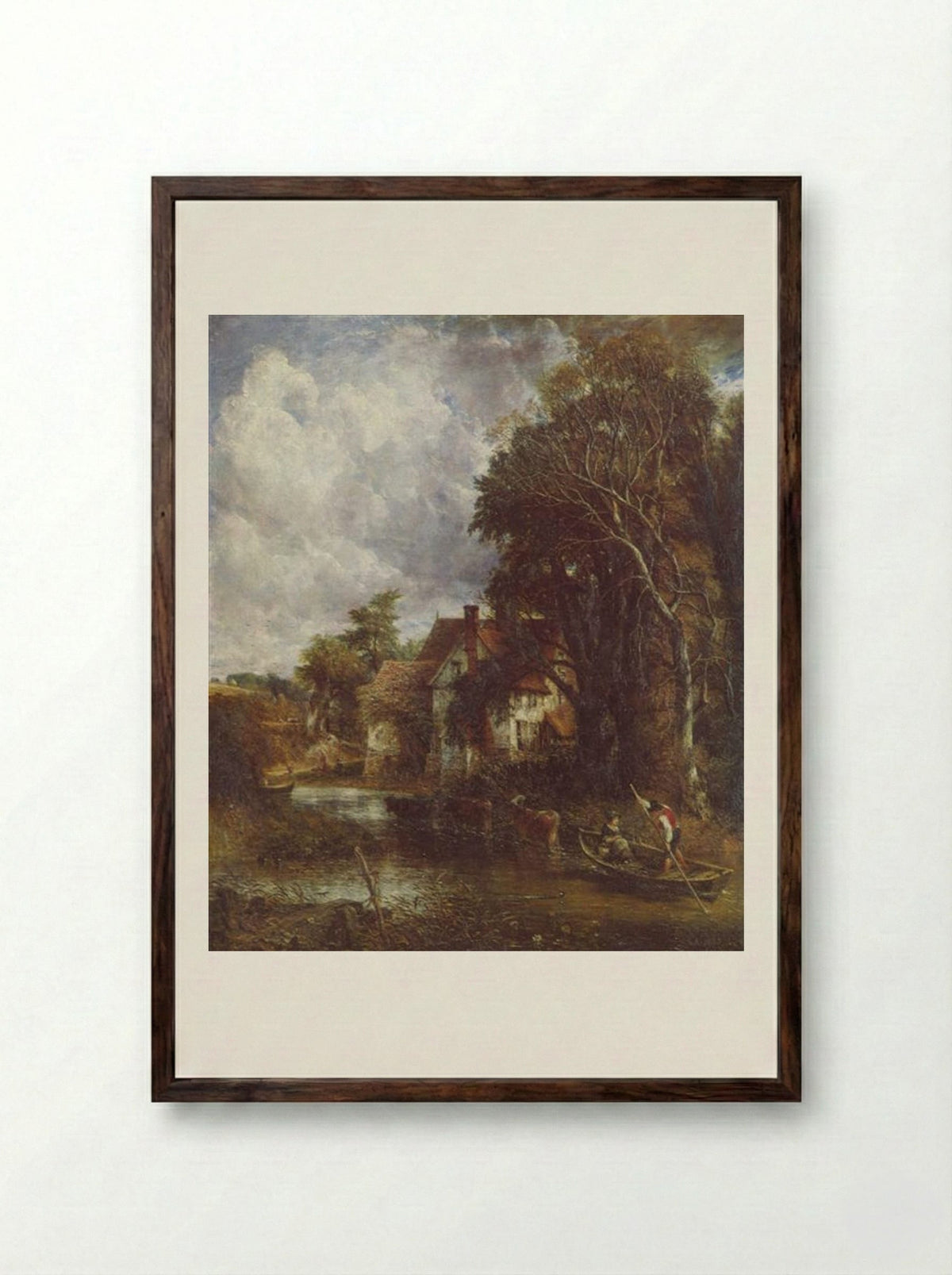 The Valley Farm - John Constable - Framed Print Dark Wood