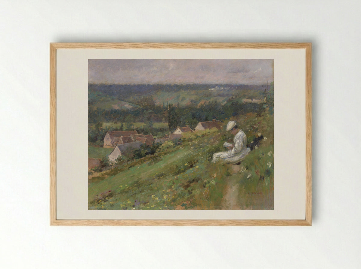 The Valley of Arconville - Theodore Robinson - Framed Print Wood